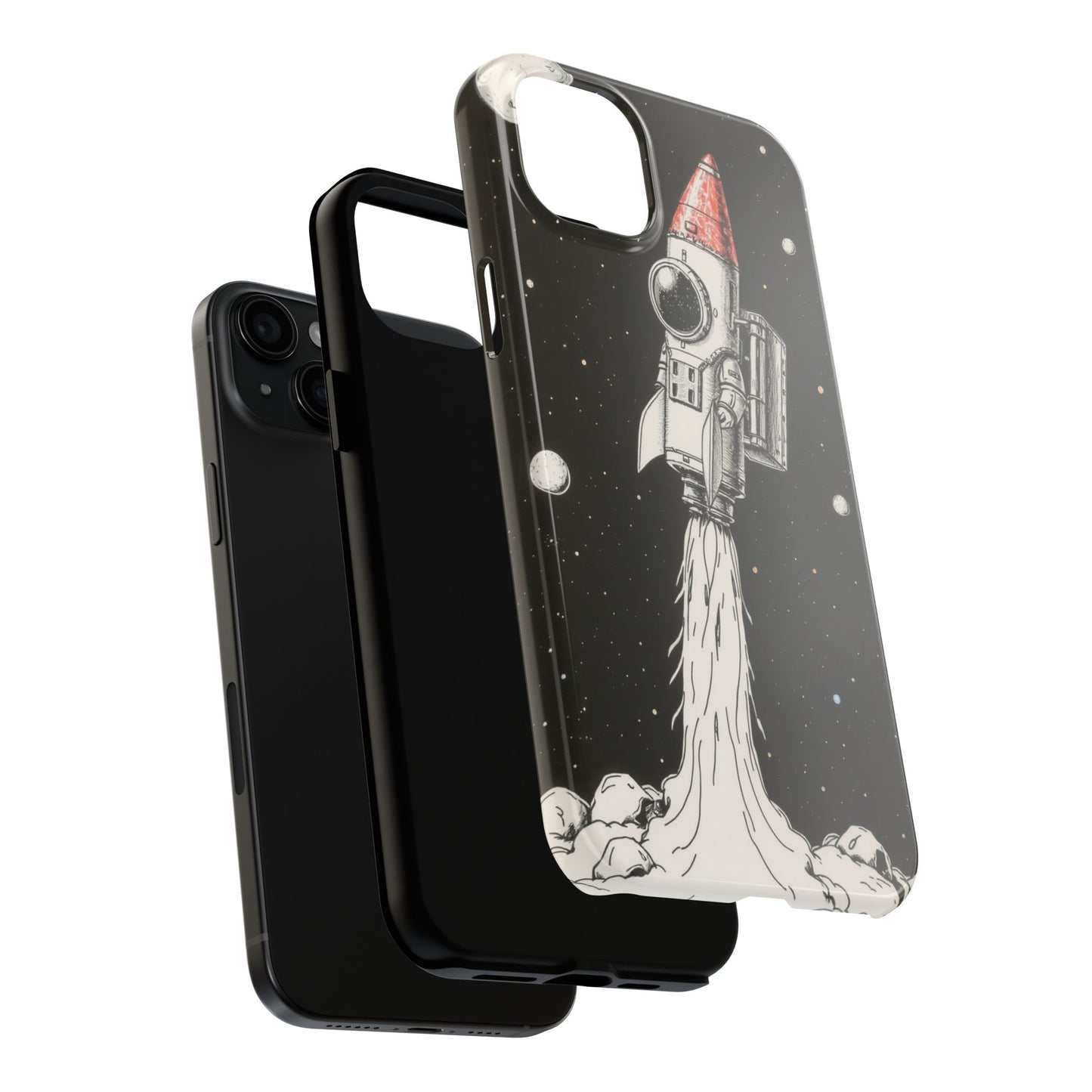 Cool Tough Phone Case for iPhone - Astro-Rocket Bond