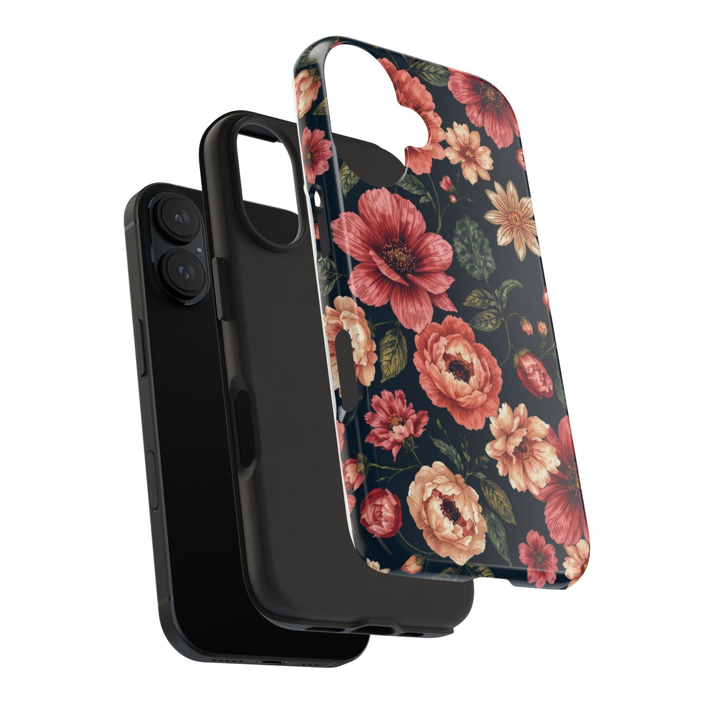 Spring Power! Floral Tough Phone Case - Durable Protection with Elegant Flower Design - for iPhone