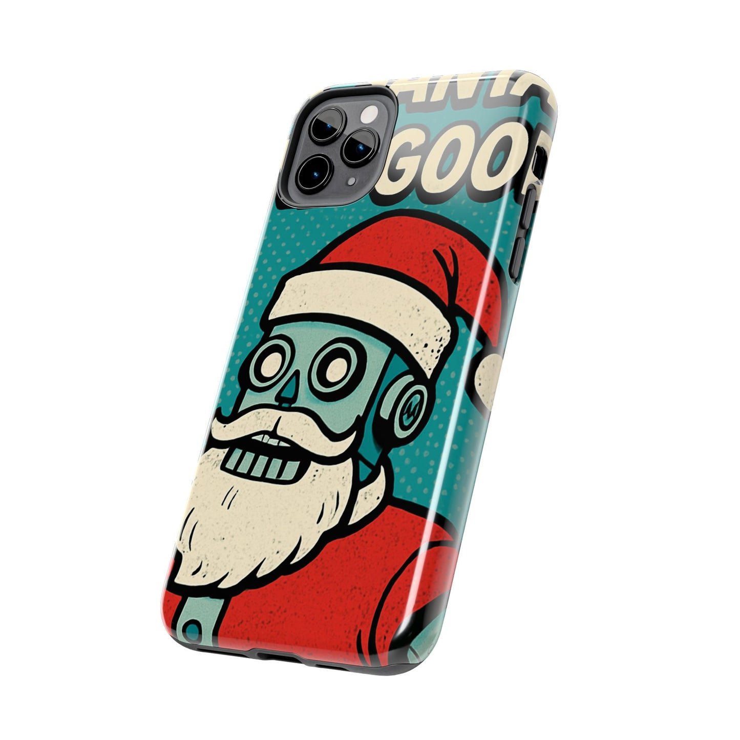 Santa Robot Phone Case - Durable Tough Design for Holidays