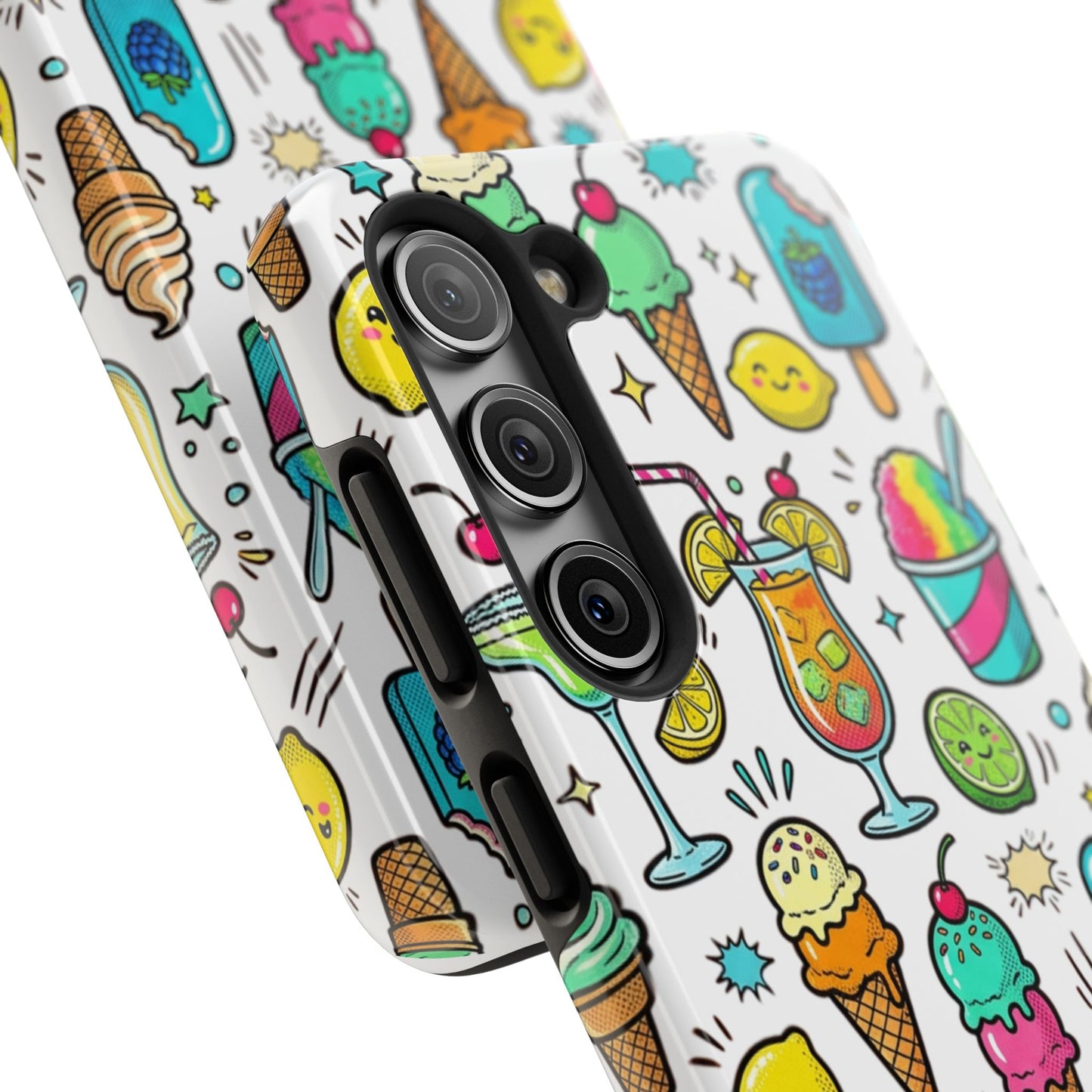 Tough Phone Case — Summer Ice Cream & Cocktails Pattern