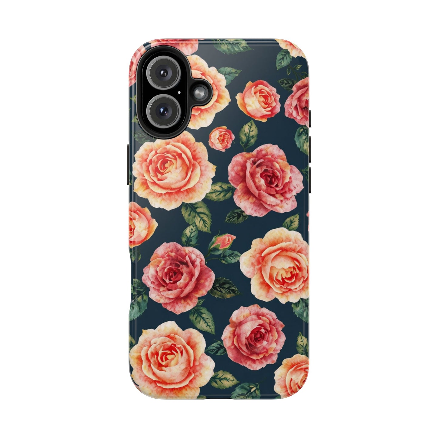 Floral Tough Phone Cases - Durable & Stylish New Age Rose Design - for iPhone