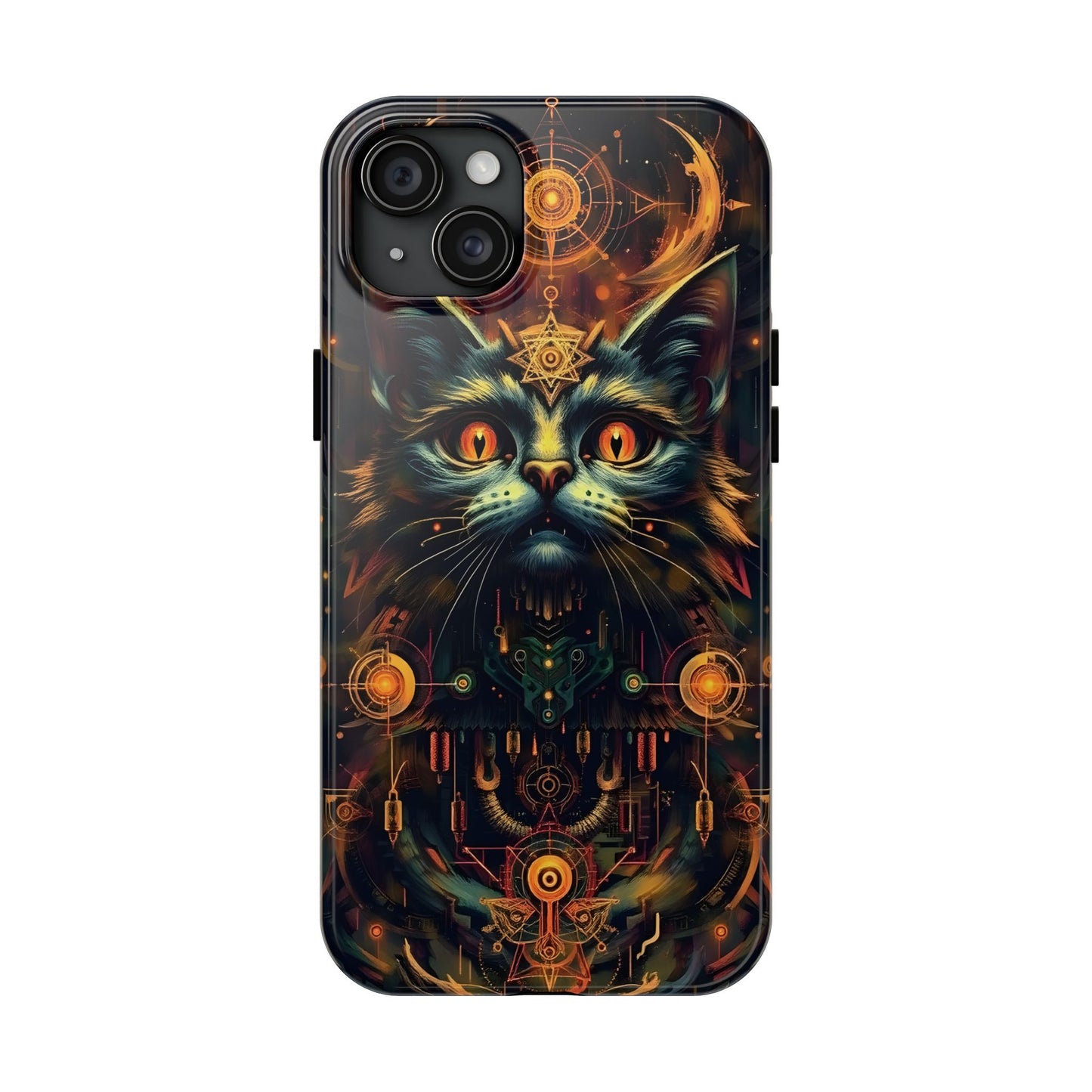 Mystical Cat Queen Tough Phone Case – Unique Protection for Cat Lovers - for iPhone