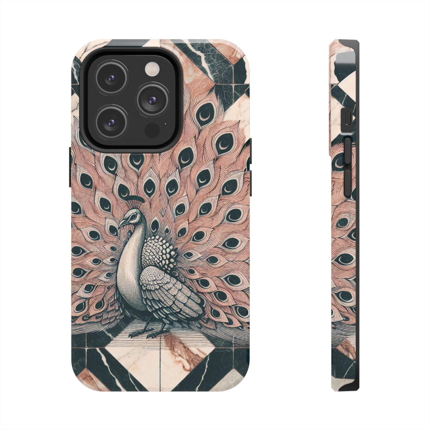 Peacock Tough Phone Case | Stylish & Durable Artwork - for iPhone
