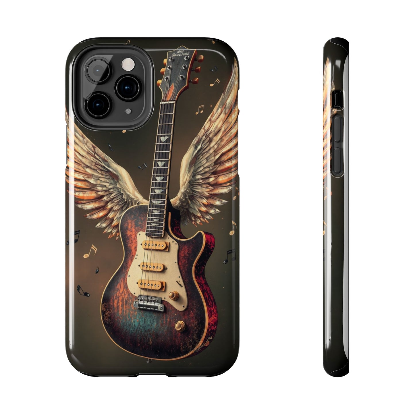 Inspirational Guitar Wing Phone Case - Tough Protection for Music Lovers