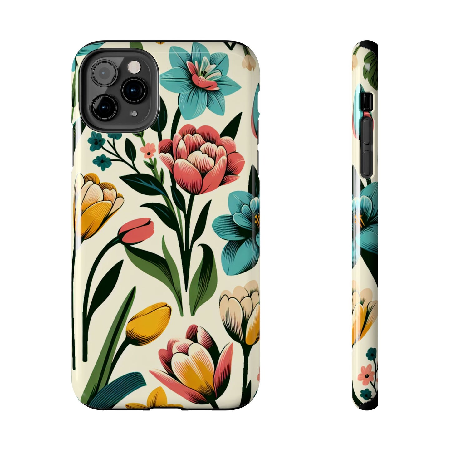 Floral Tough Phone Case - Vibrant Flower Design for Stylish Protection - for iPhone