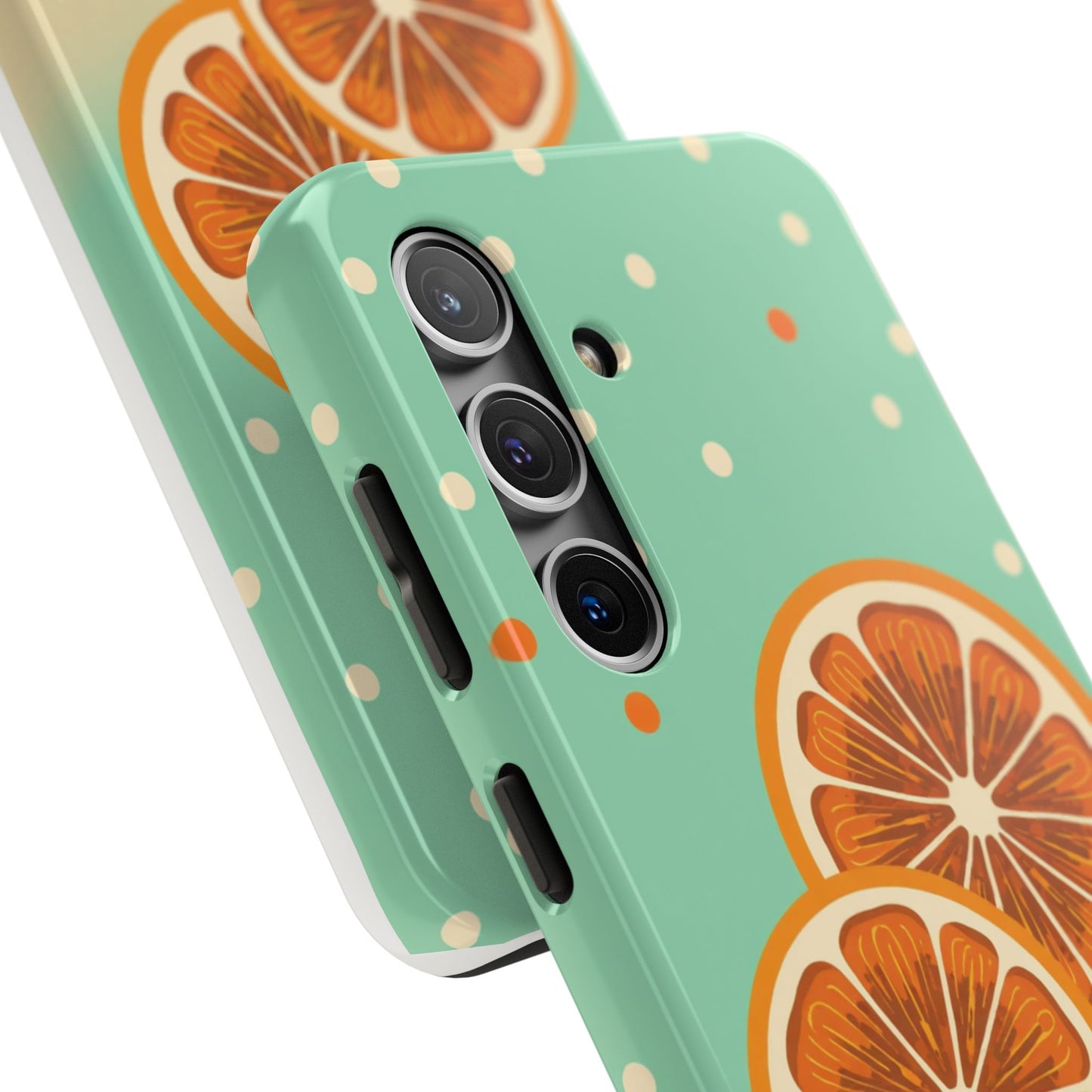 Citrus Vibe Tough Phone Case - Fun Orange Slice Design