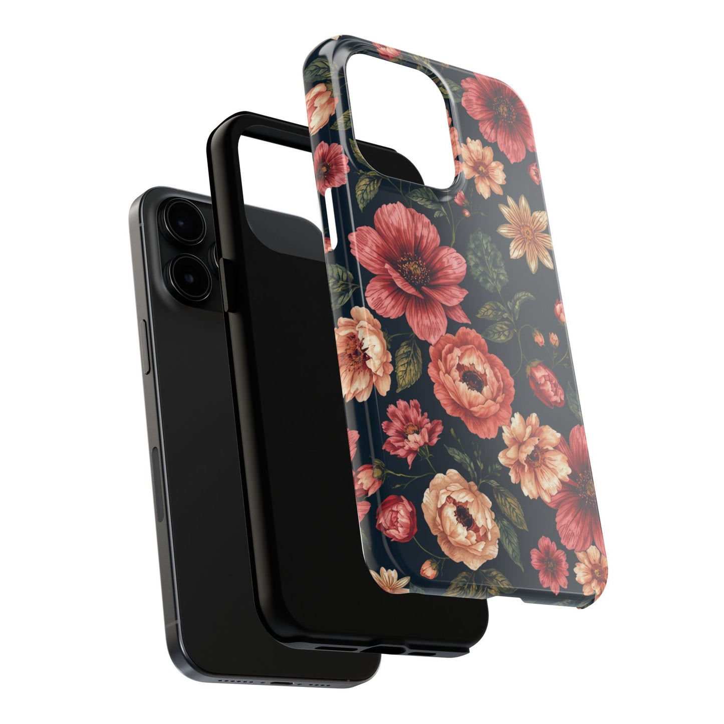 Spring Power! Floral Tough Phone Case - Durable Protection with Elegant Flower Design - for iPhone