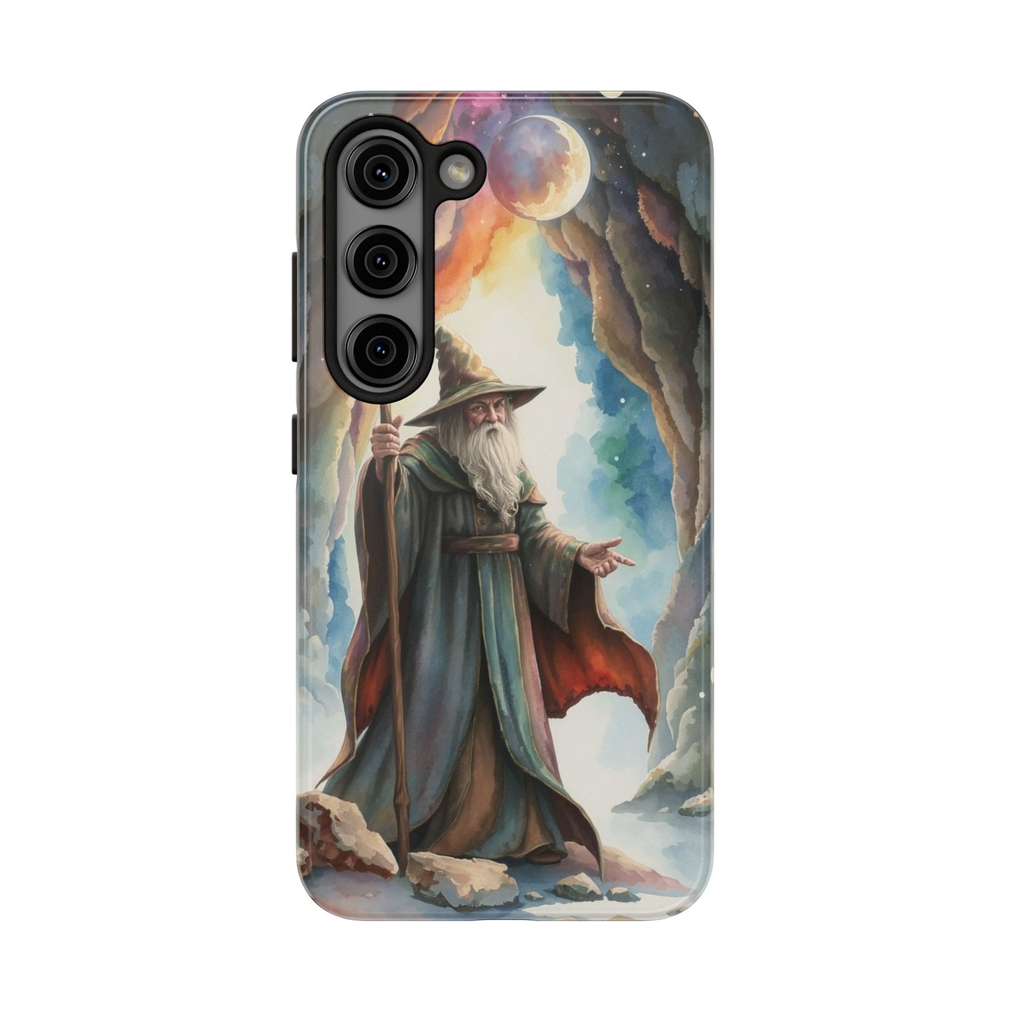 Magical Wizard Phone Case - Tough, Durable Phone Cover for Fantasy Lovers, Geek Gift, Unique Design, Celestial Phone Accessory