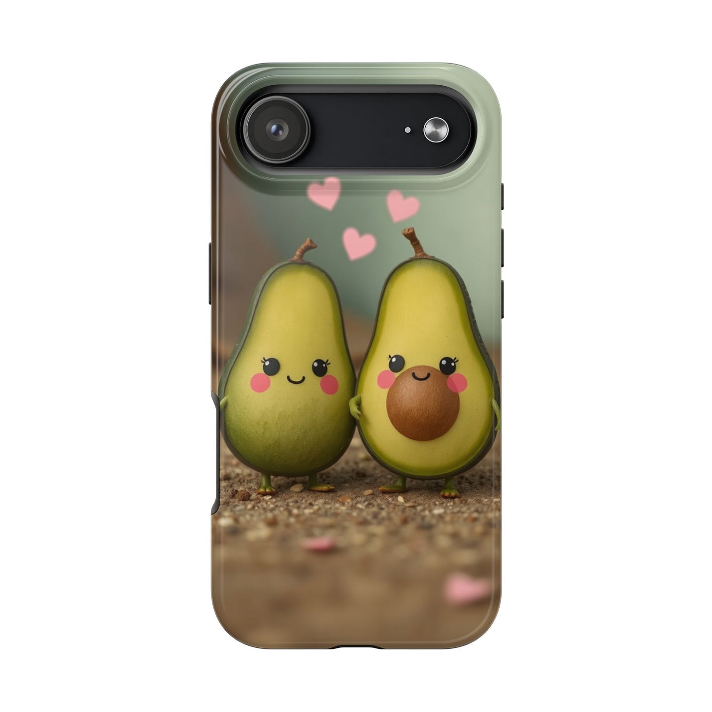 Cute Avocado Phone Case, Funny Tough Case, Quirky Phone Accessory, Gifts for Foodies, Valentine's Day Present