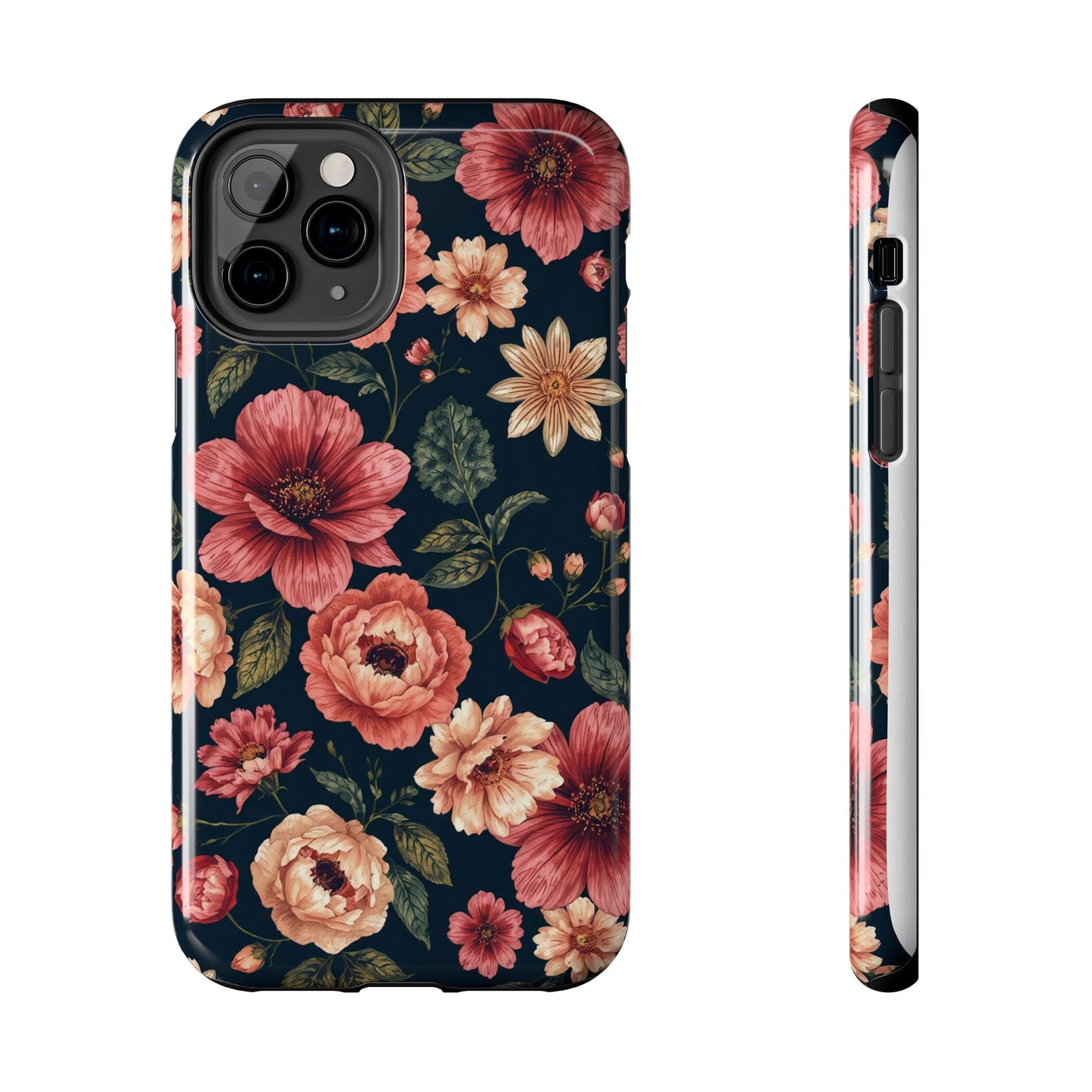Spring Power! Floral Tough Phone Case - Durable Protection with Elegant Flower Design - for iPhone