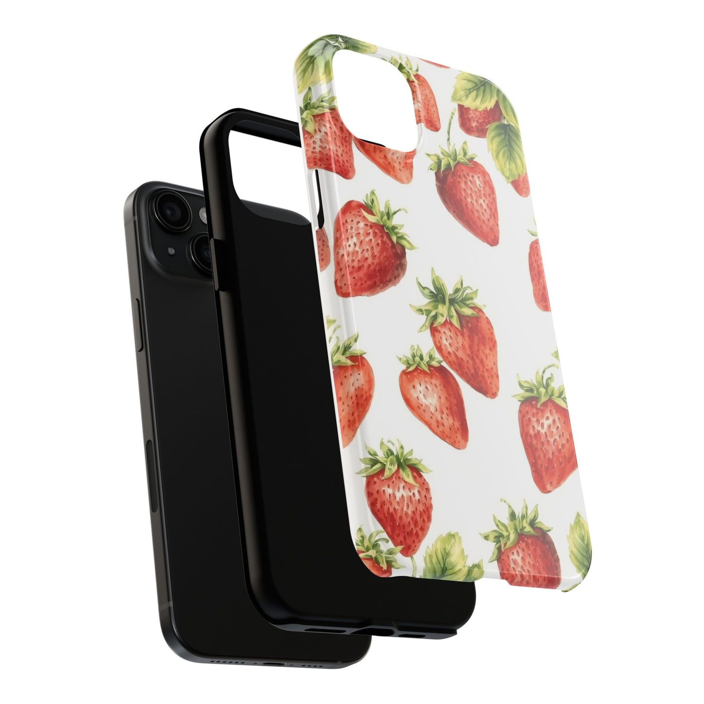 Strawberry Tough Phone Case - Durable Protection with a Fresh Design - for iPhone