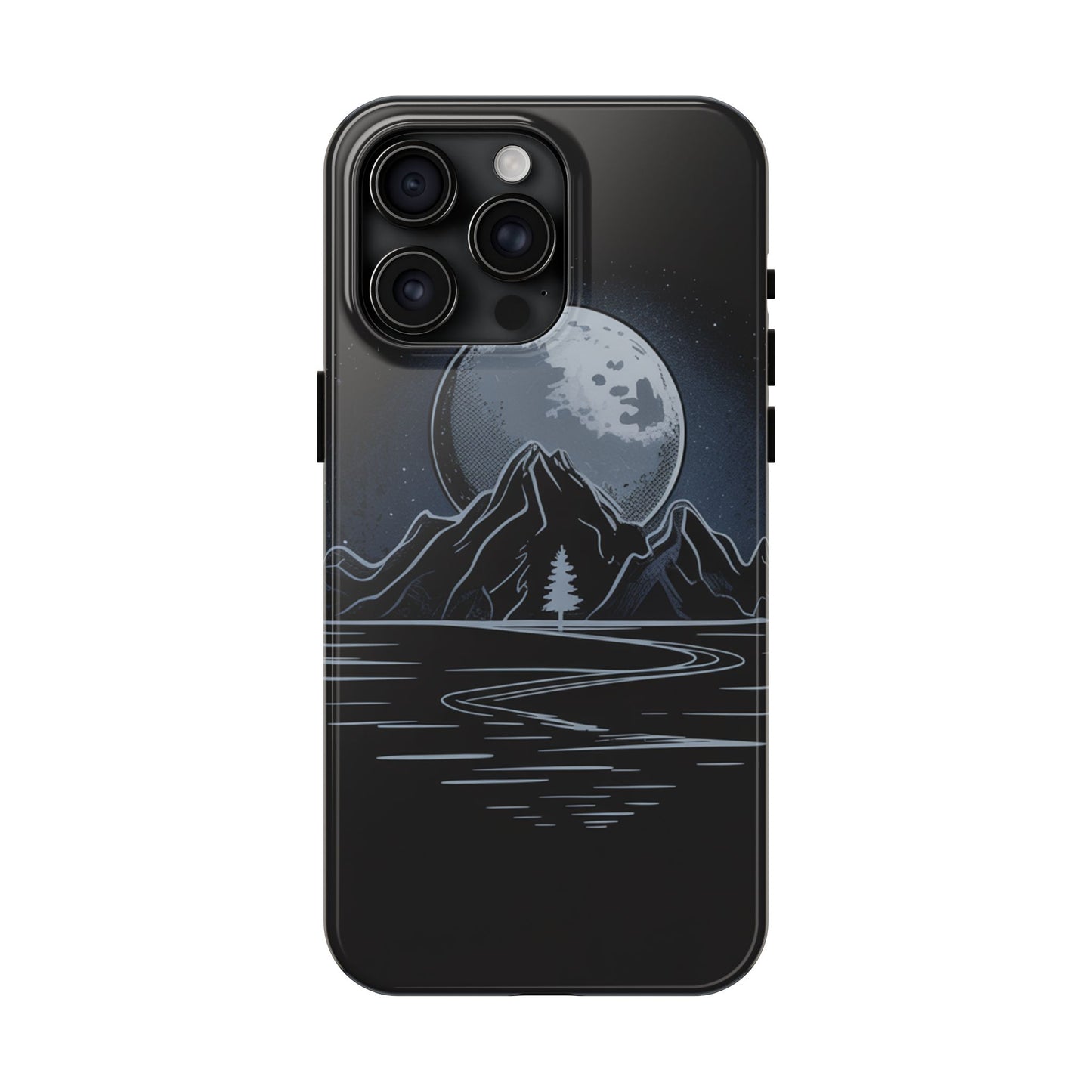 Moonlit Mountain Tough Phone Case Dark Fantasy