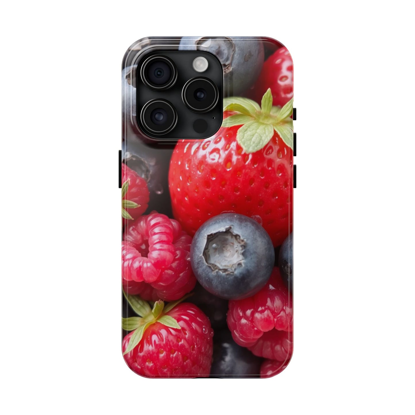 Fruit-Themed Tough Phone Case - Berry Burst Design