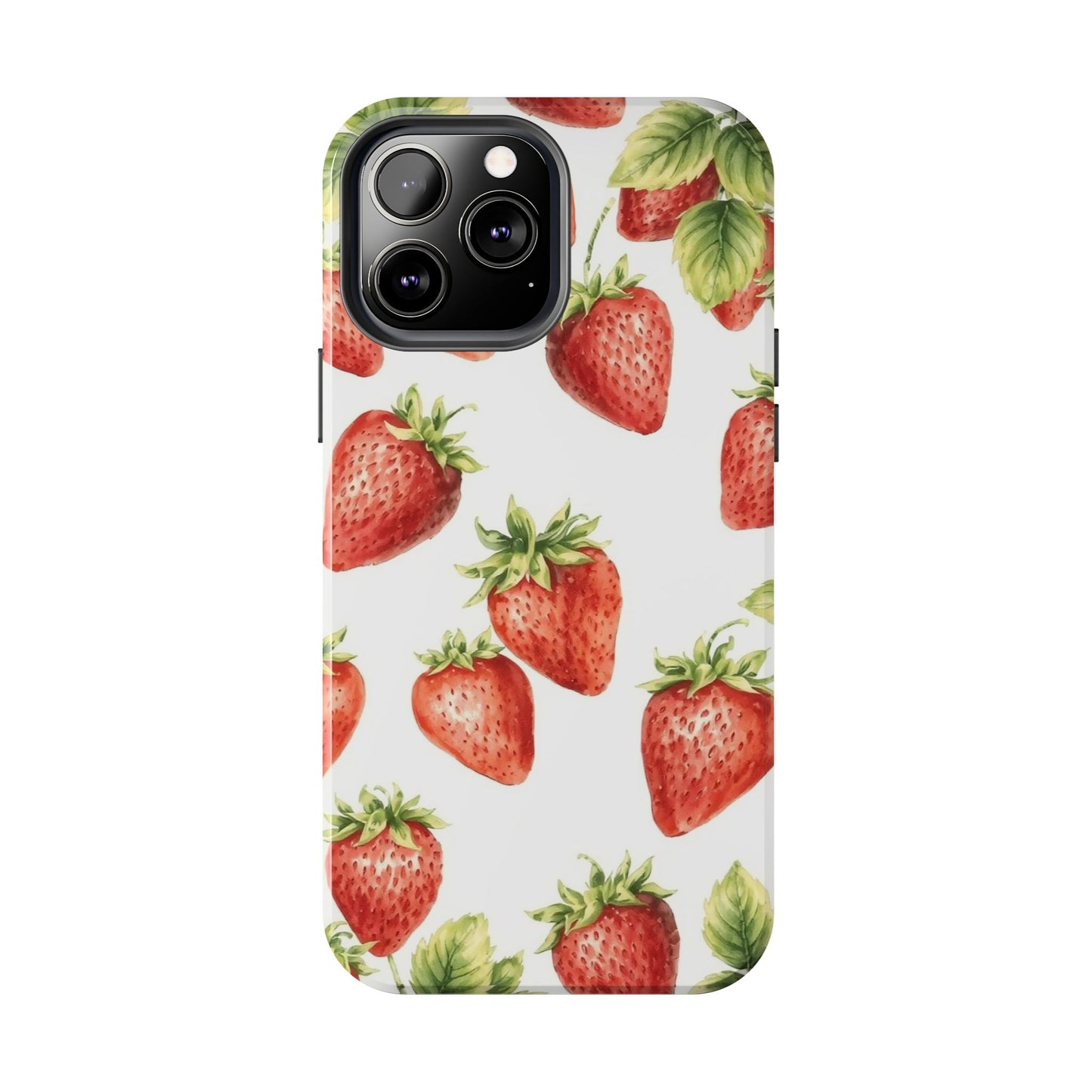 Strawberry Tough Phone Case - Durable Protection with a Fresh Design - for iPhone