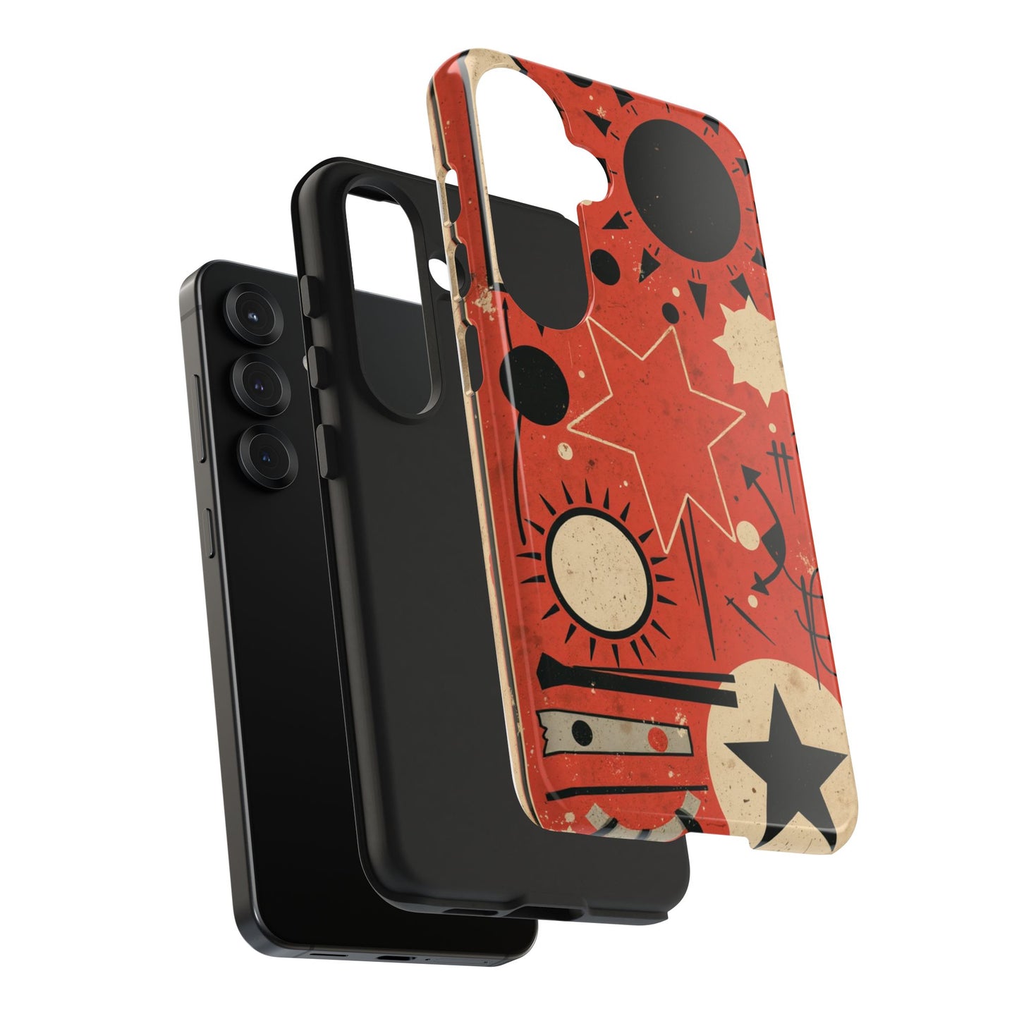 Retro Bold Tough Phone Case - Unique Geometric Design - for iPhone