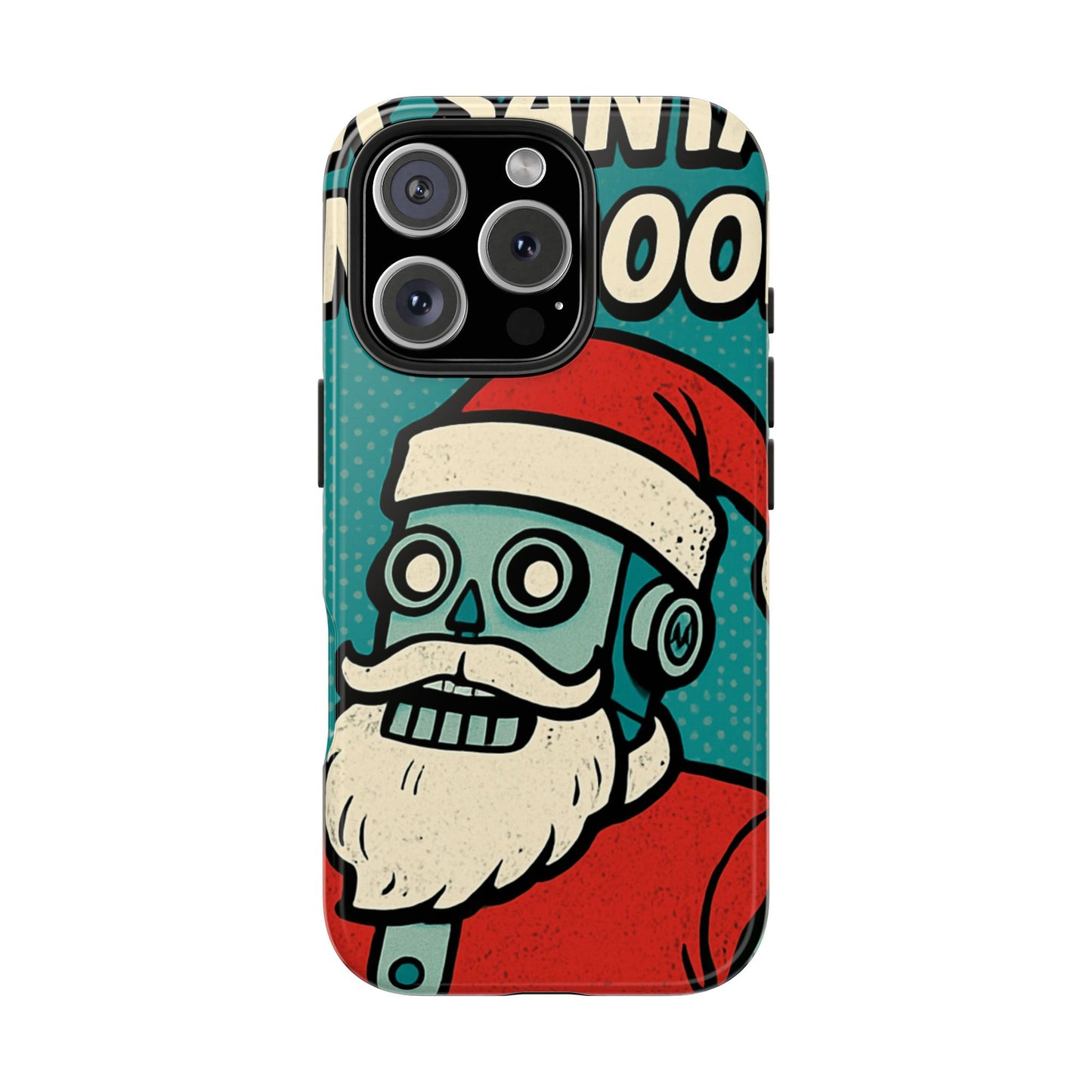 Santa Robot Phone Case - Durable Tough Design for Holidays
