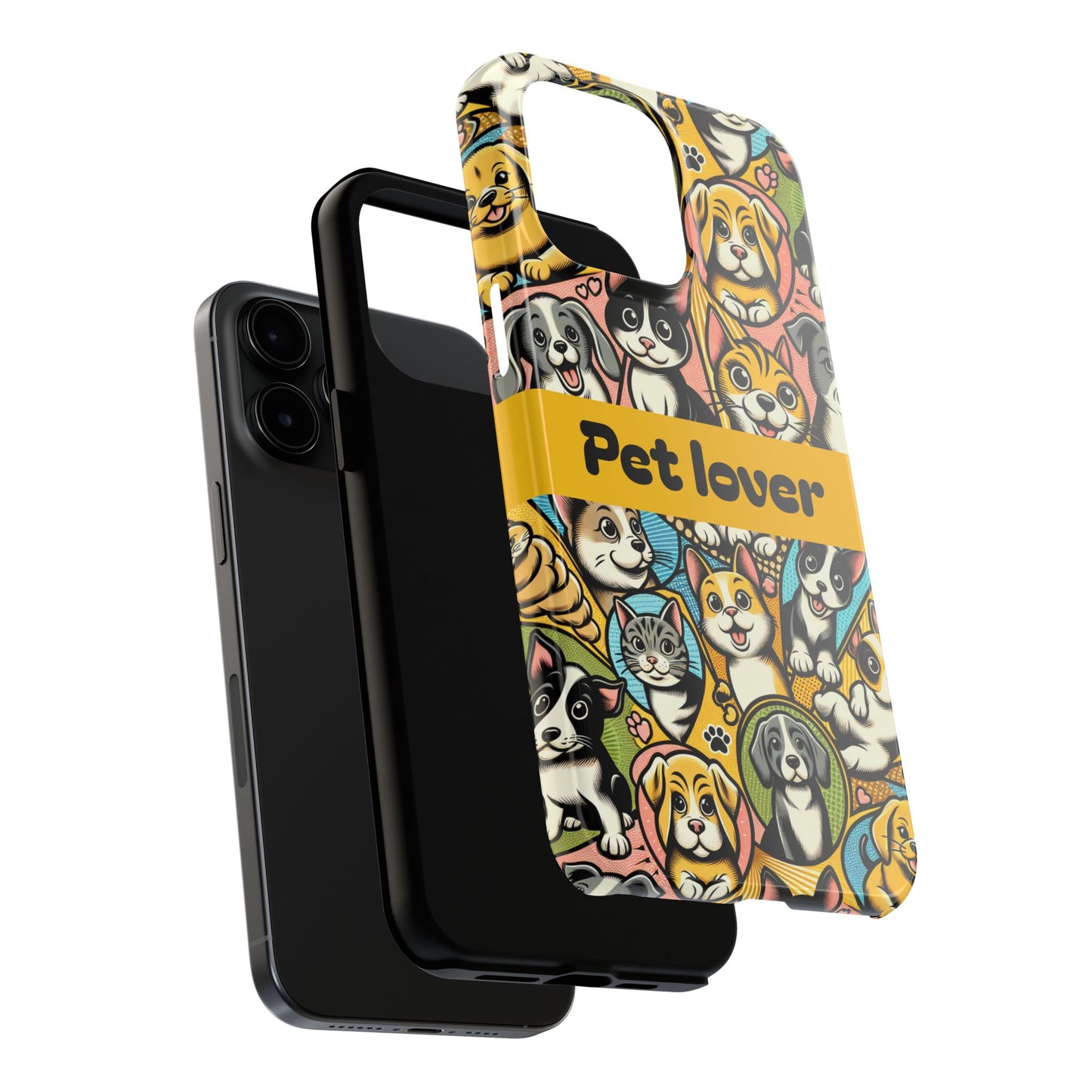 Pet Lover Tough Phone Case - Colorful Animal Design - for iPhone