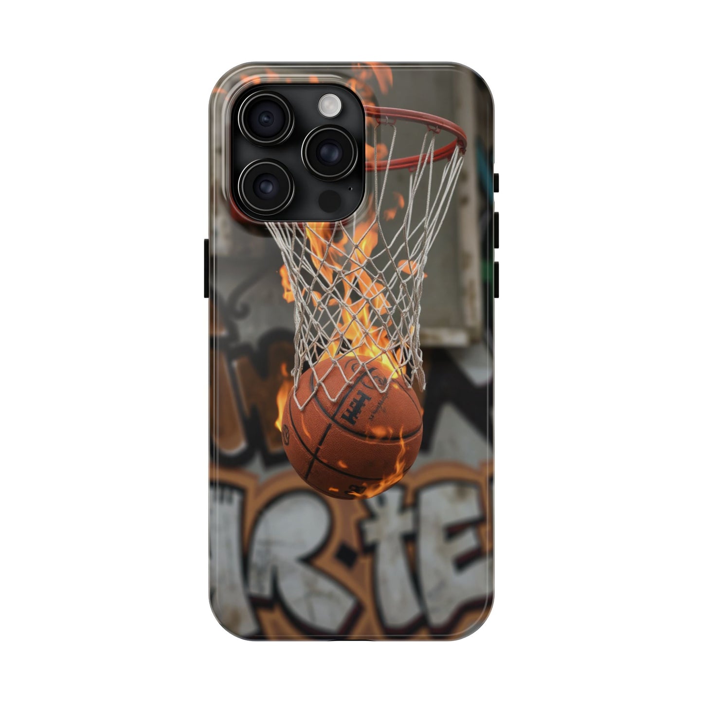 Fire Basketball Tough Phone Case - Durable Sporty Design for Athletes & Fans