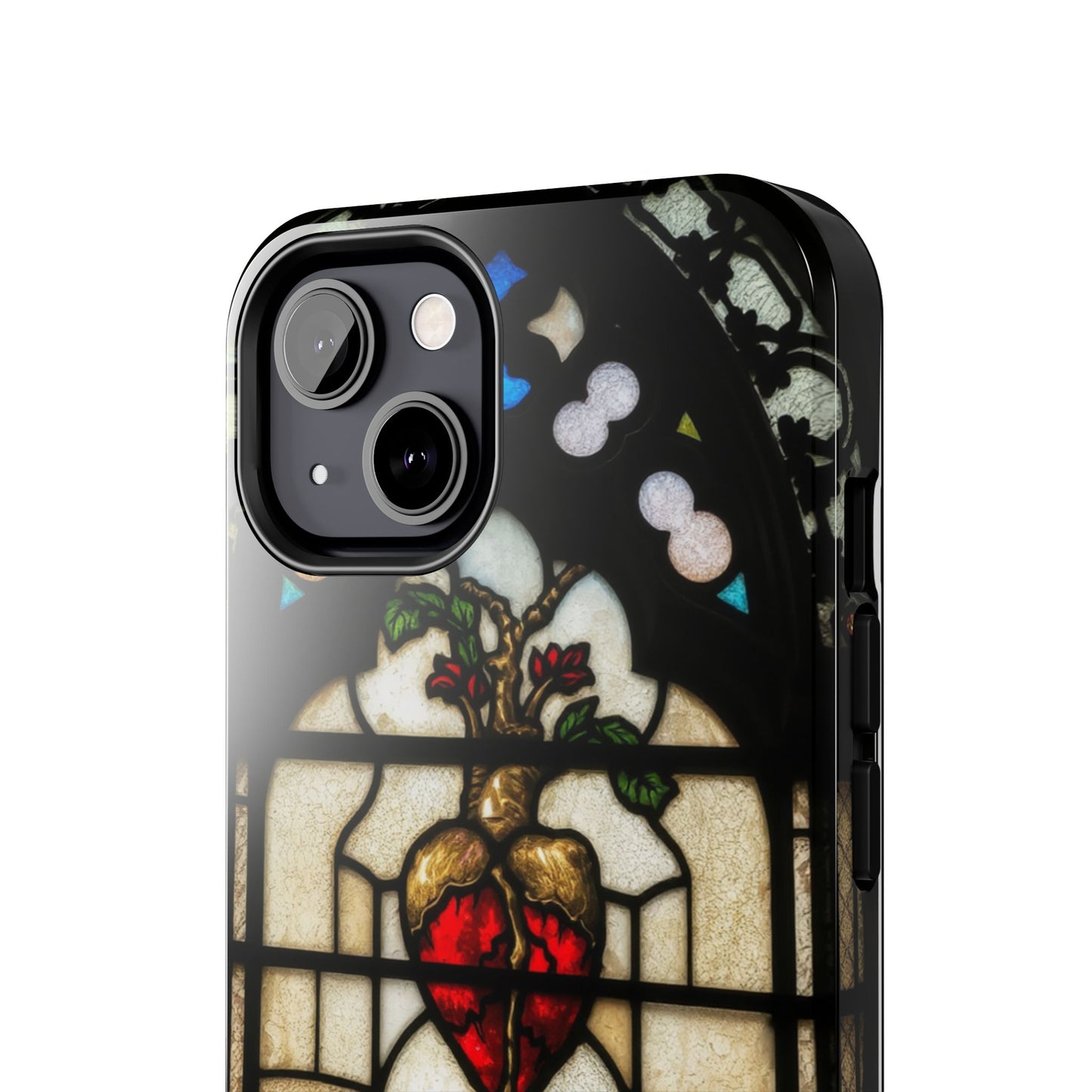 Stained Glass Heart Tough Phone Case - Unique Design for Protection & Style