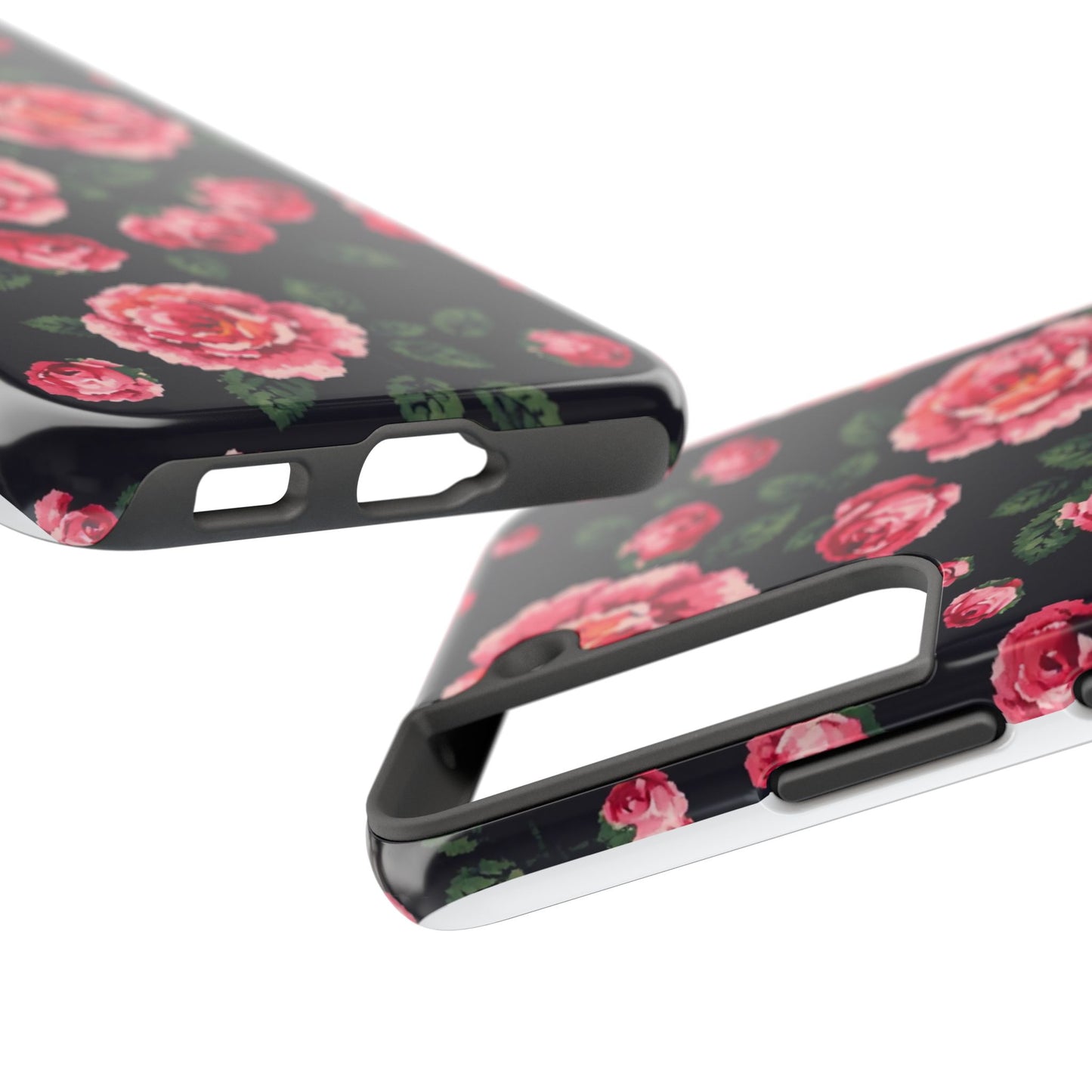 Pixelated Floral Tough Phone Case - Elegant Rose Design for Protection & Style - for iPhone