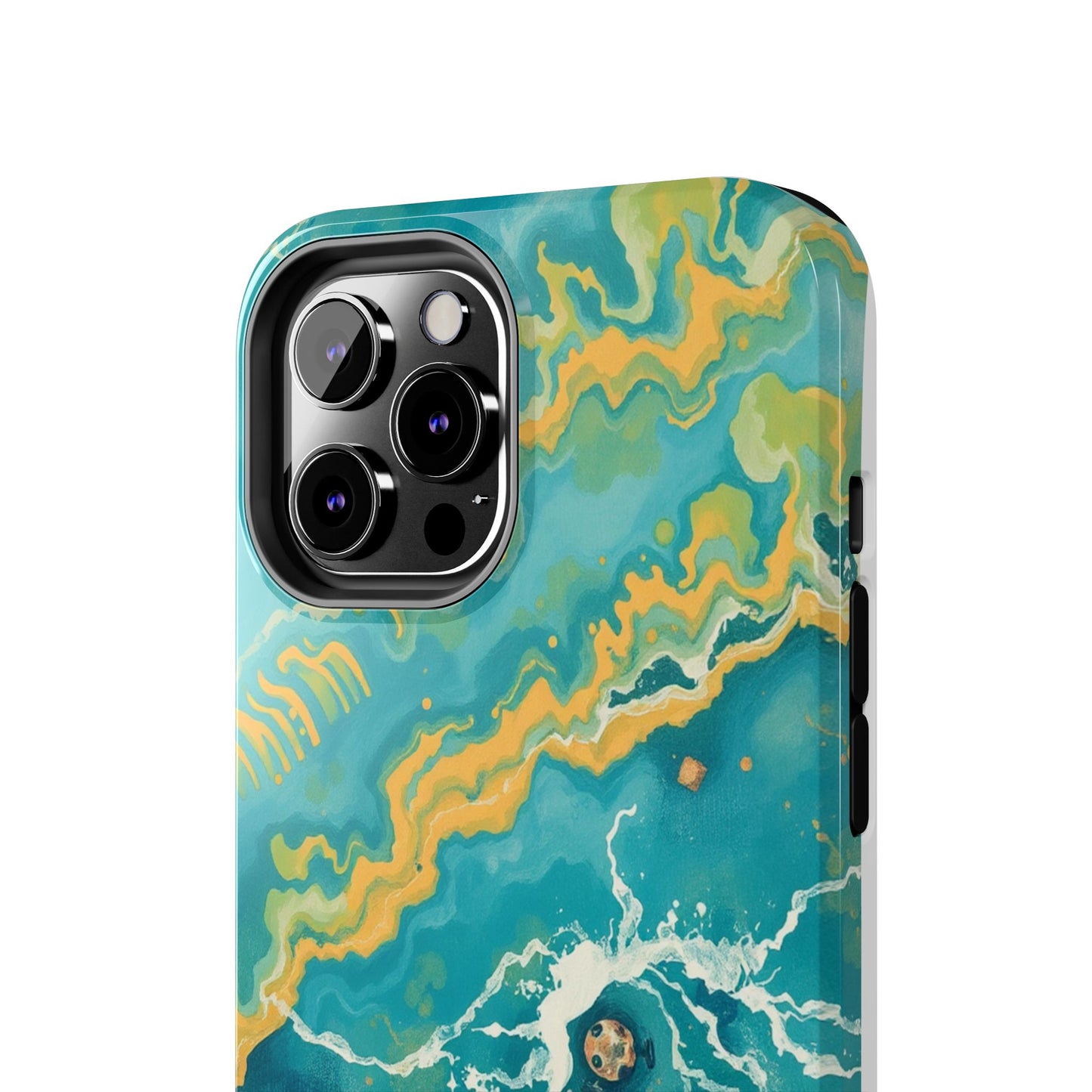 Ocean Wave Tough Phone Case – Durable Protection with Abstract Art Design