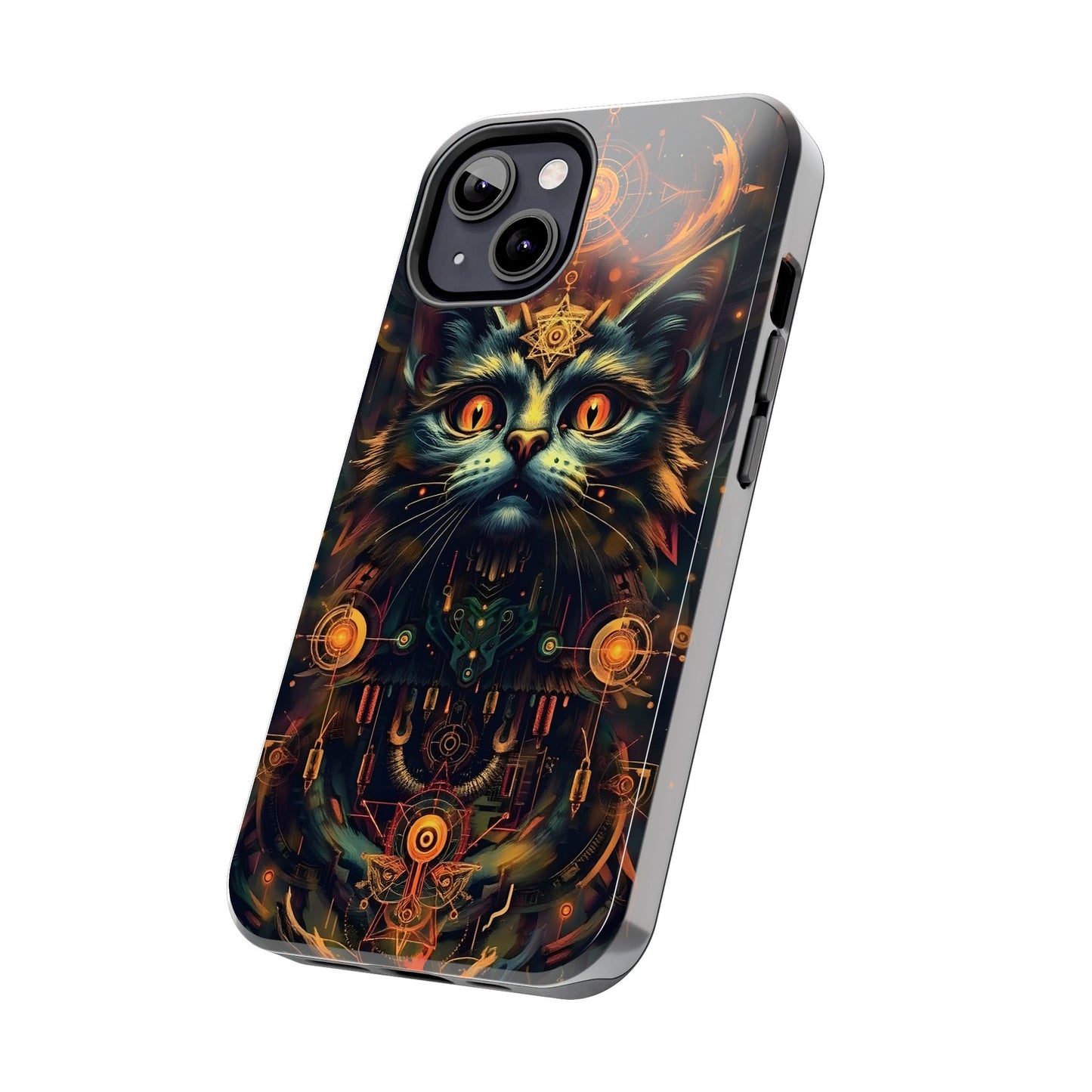 Mystical Cat Queen Tough Phone Case – Unique Protection for Cat Lovers - for iPhone