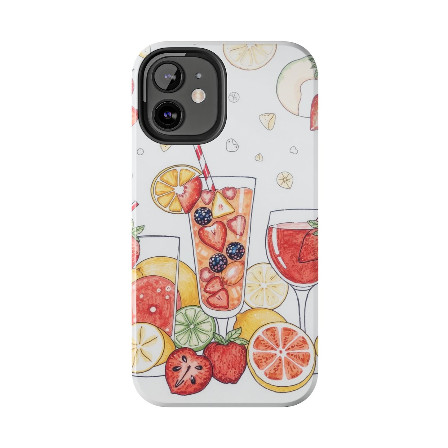 Colorful Fruit Cocktail Tough Phone Case - Perfect for Summer Vibes