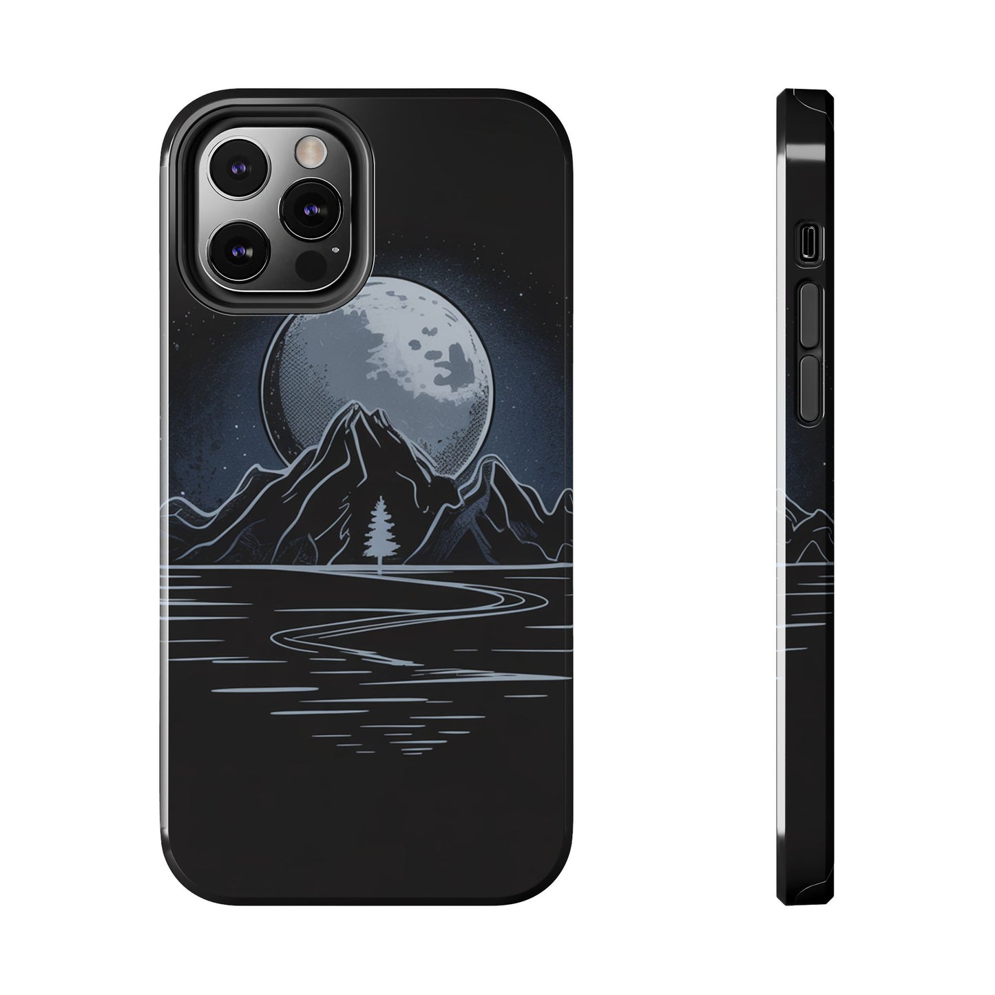 Moonlit Mountain Tough Phone Case Dark Fantasy