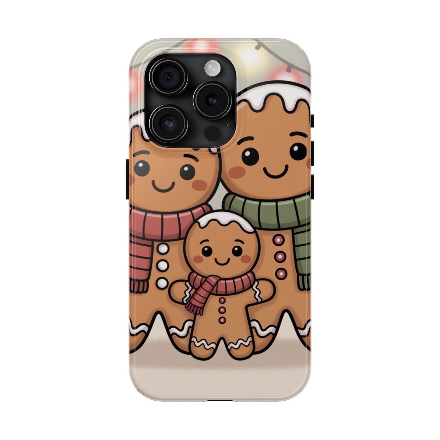 Gingerbread Cartoon Family Tough Phone Case – Festive Holiday Protection