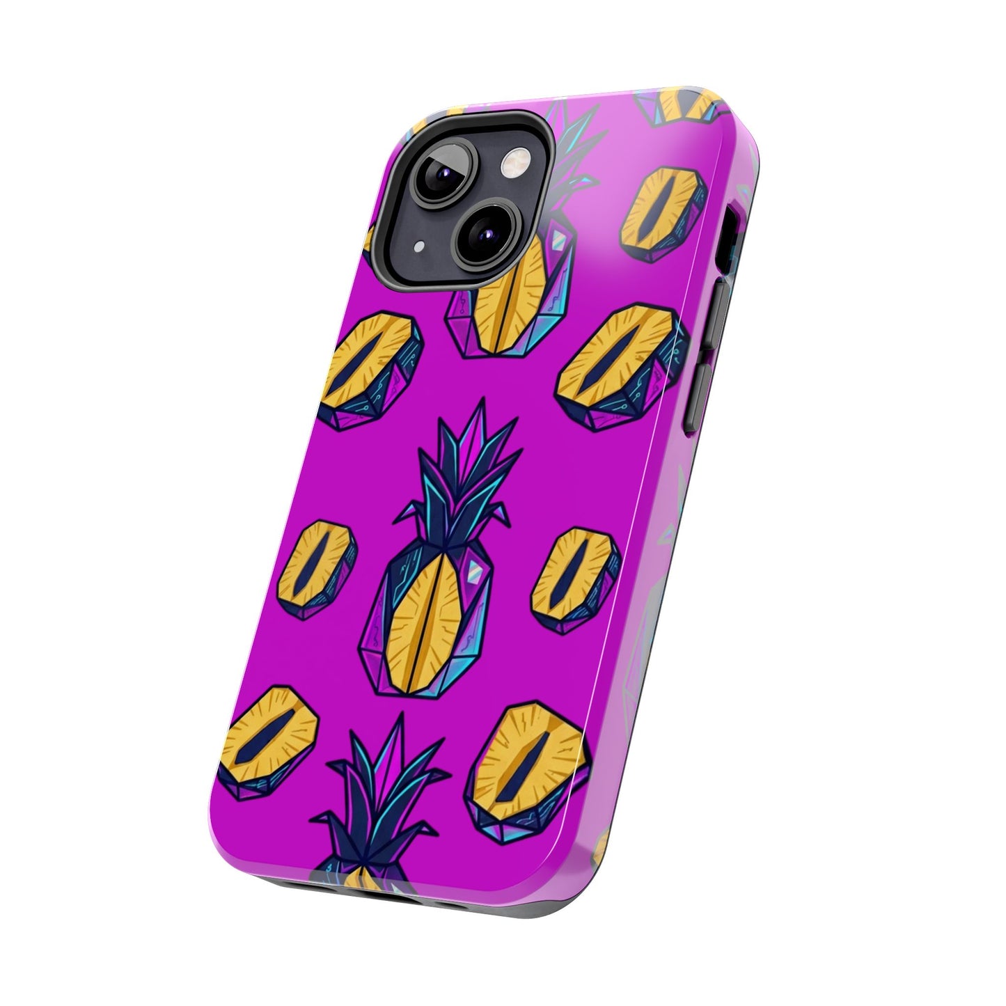 Cyberpunk Origami Pineapple iPhone Case