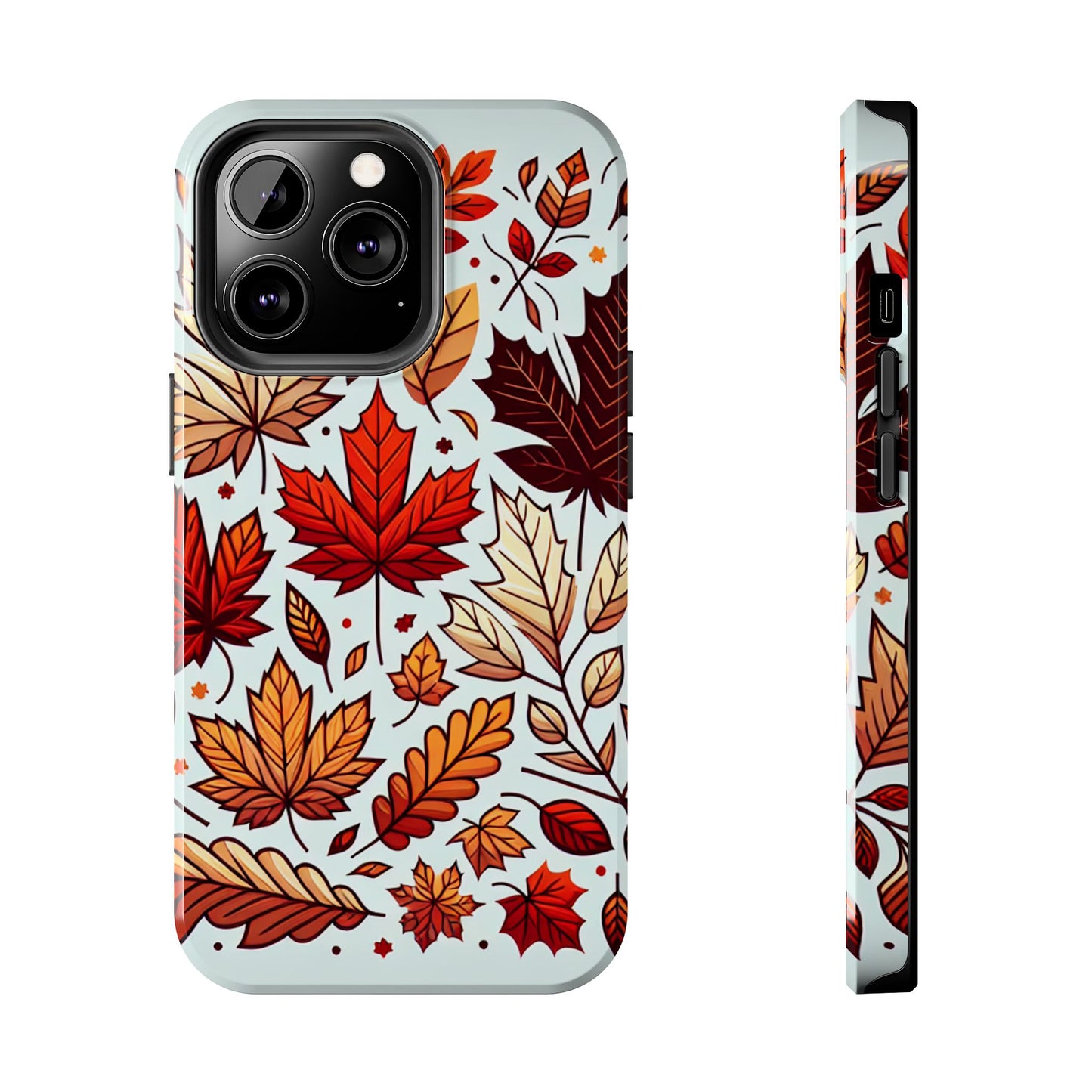 Autumn Leaves Tough Phone Case - Leaves Pattern - for iPhone