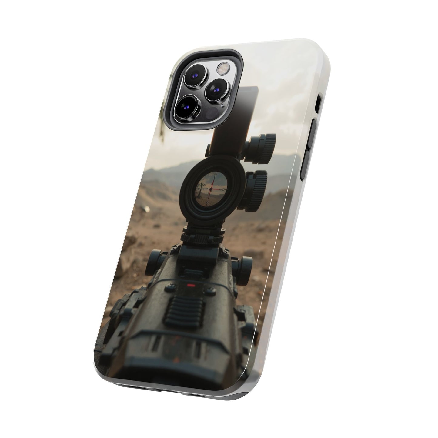 Tough Phone Case with Sniper Scope Design - Durable & Stylish Protection for Outdoors Enthusiasts