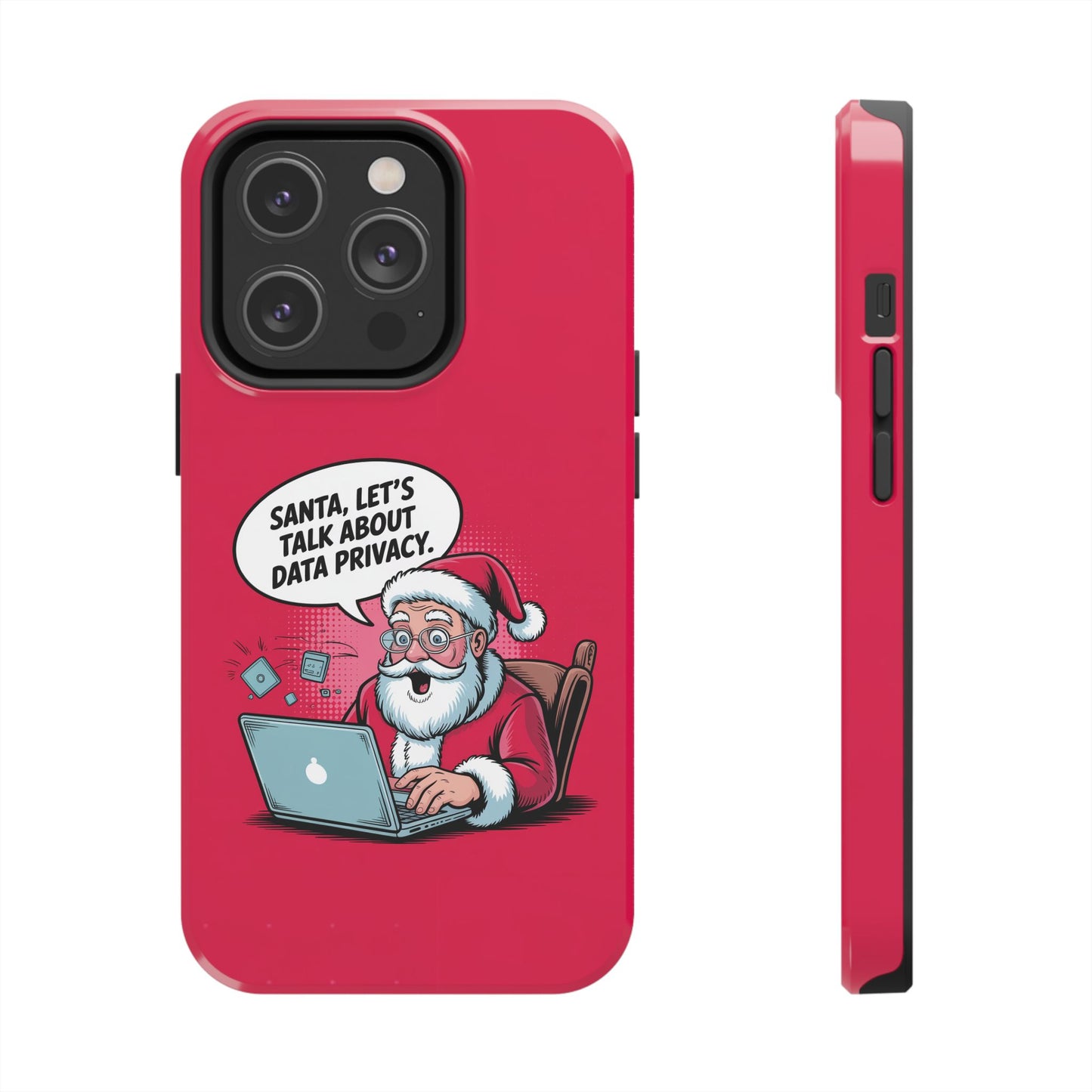 Santa Data Privacy Design Tough iPhone Case for Christmas