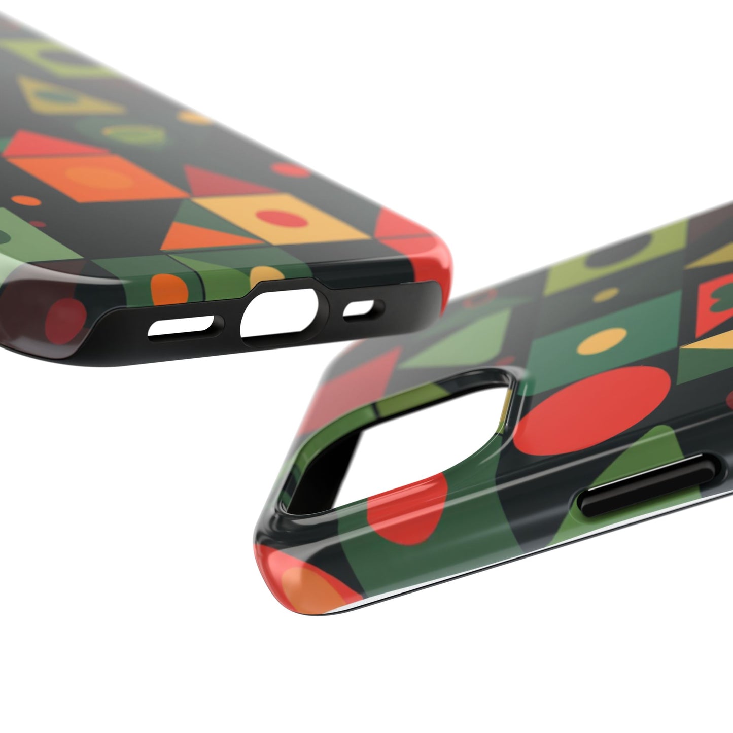 Vibrant Geometric Tough Phone Cases – Stylish Protection for Trendsetters - for iPhone