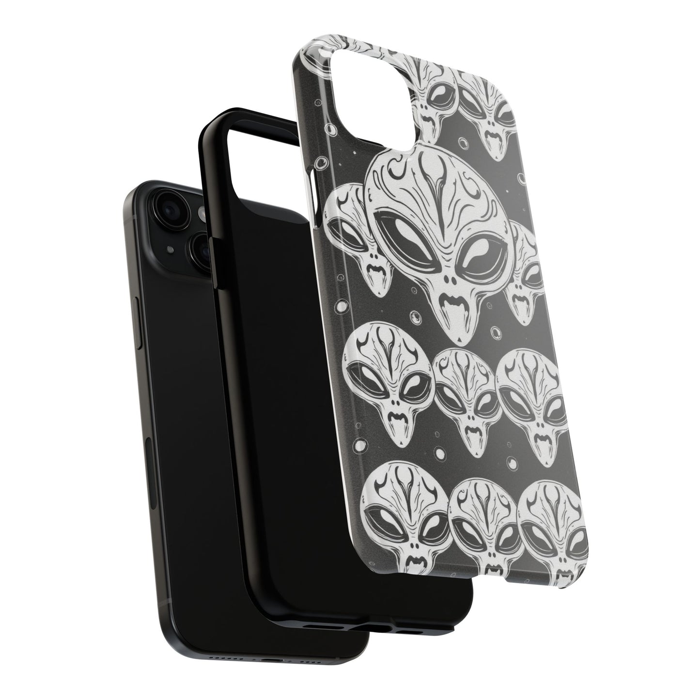 Alien Pattern Tough Phone Case - Durable Protection with Out-of-This-World Design