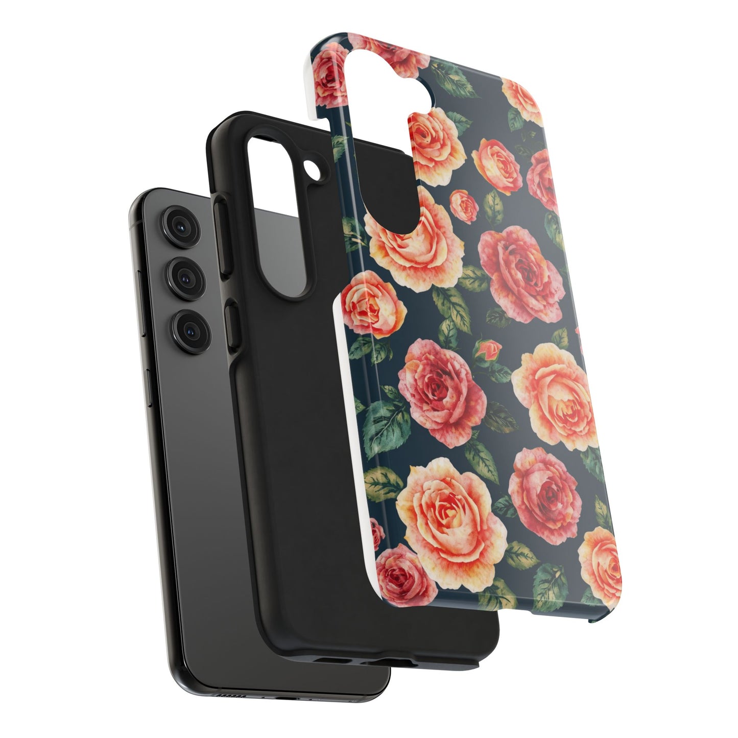 Floral Tough Phone Cases - Durable & Stylish New Age Rose Design - for iPhone