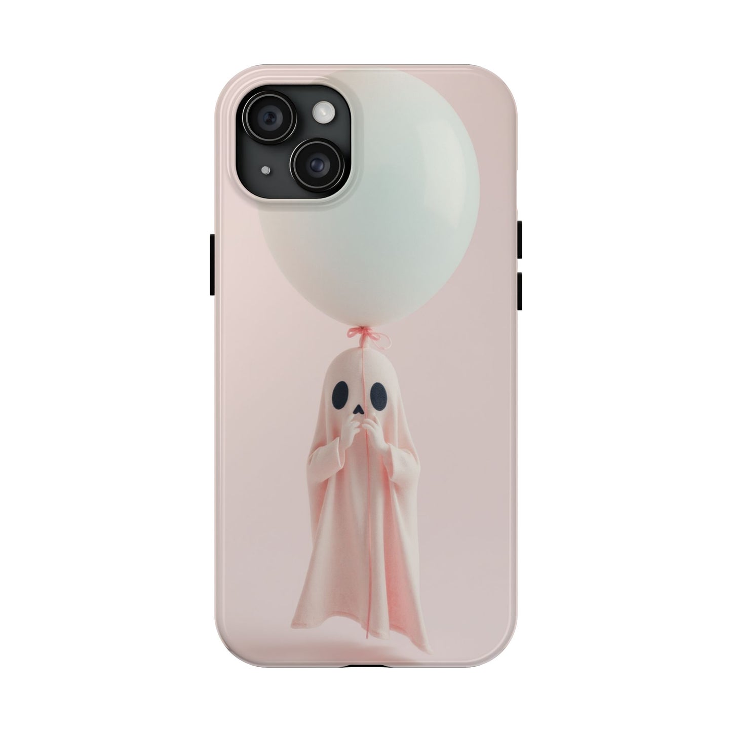Cute Ghost Phone Case with Balloon - Tough Protection for Spooky Vibes