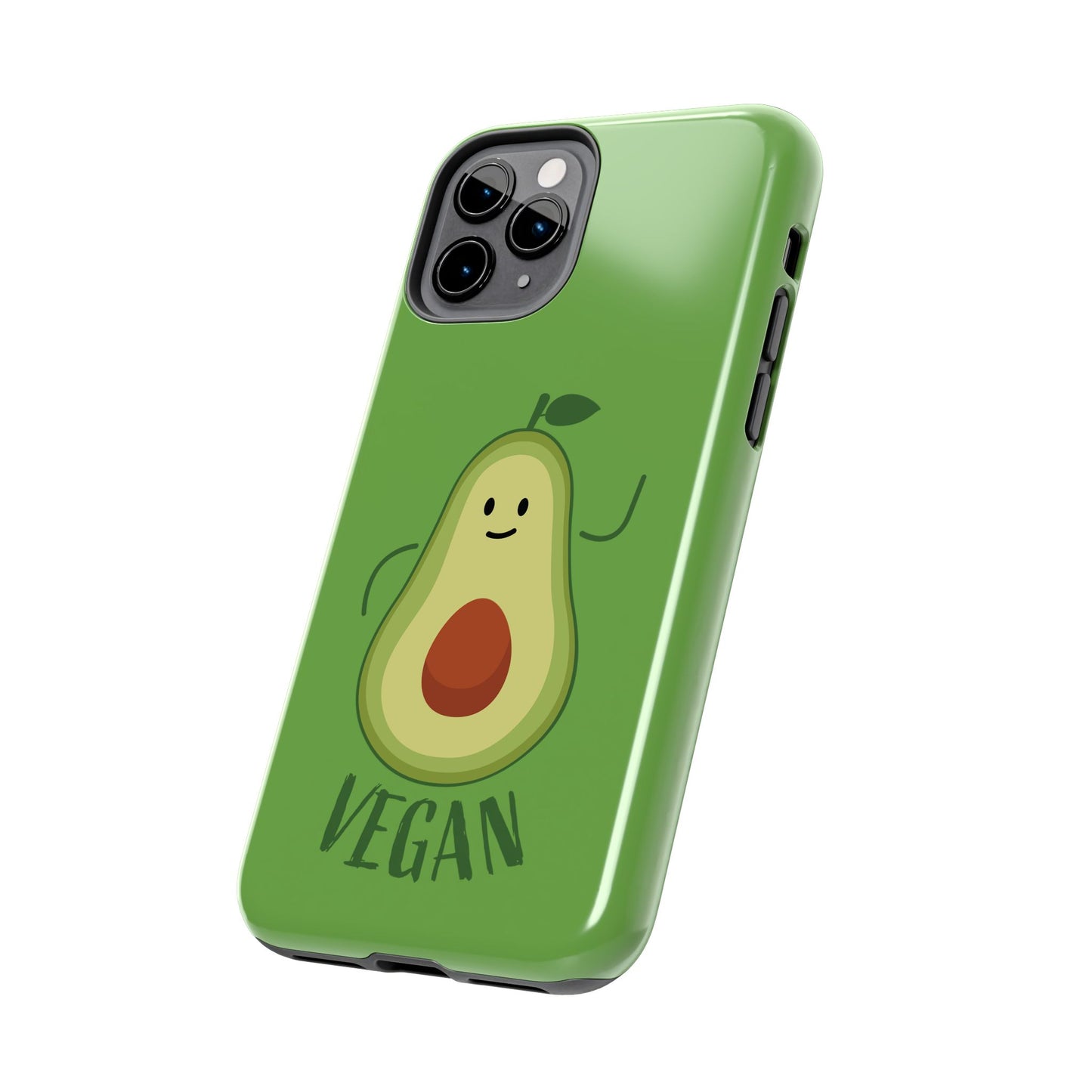 Vegan Avocado Tough Phone Case - Cute & Durable Phone Cover - for iPhone