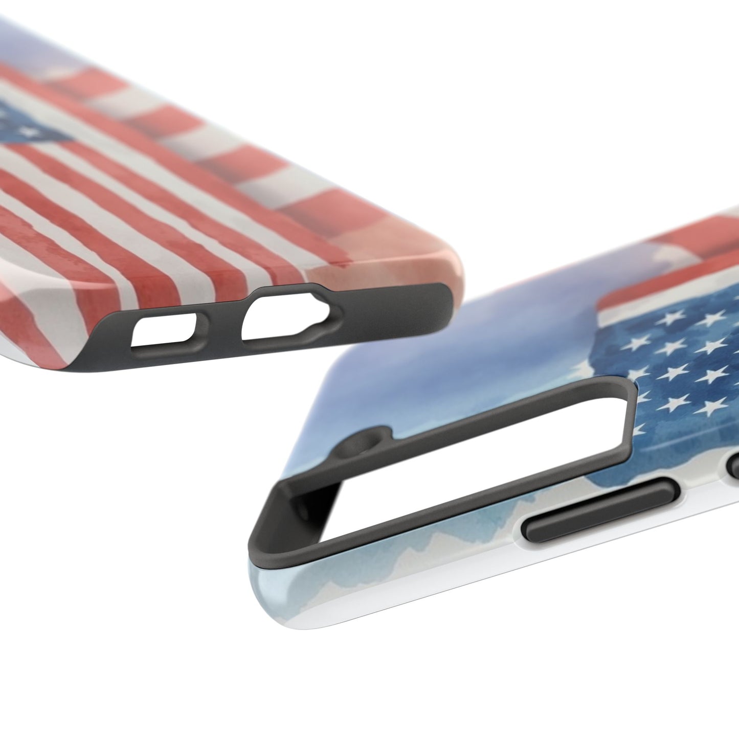 Abstract Watercolor American Flag Design - Tough Phone Case - for iPhone