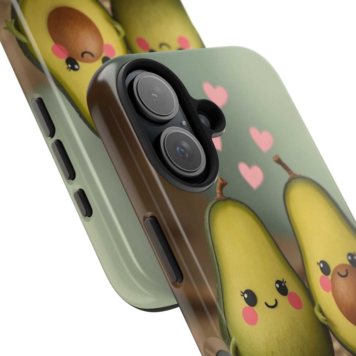 Cute Avocado Phone Case, Funny Tough Case, Quirky Phone Accessory, Gifts for Foodies, Valentine's Day Present