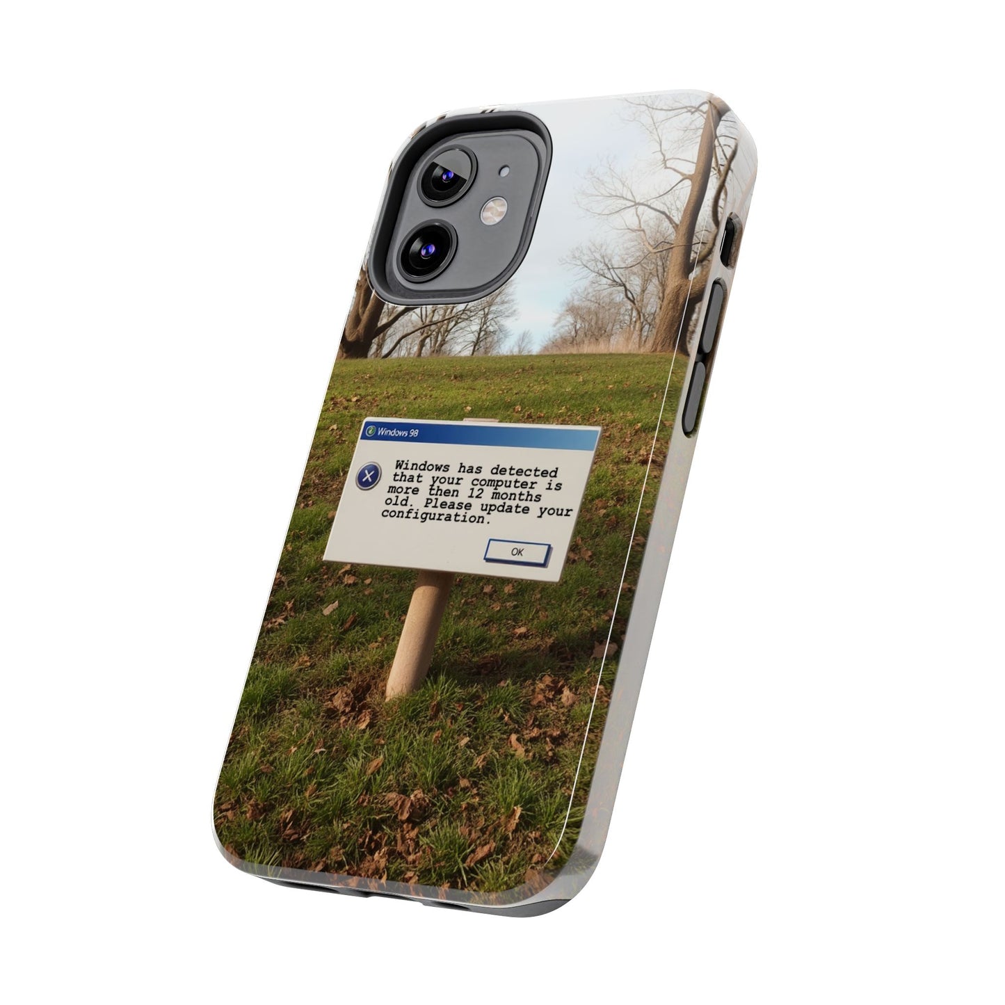 Durable Phone Case with Windows 98 Error Message Design - Perfect Gift for Tech Lovers