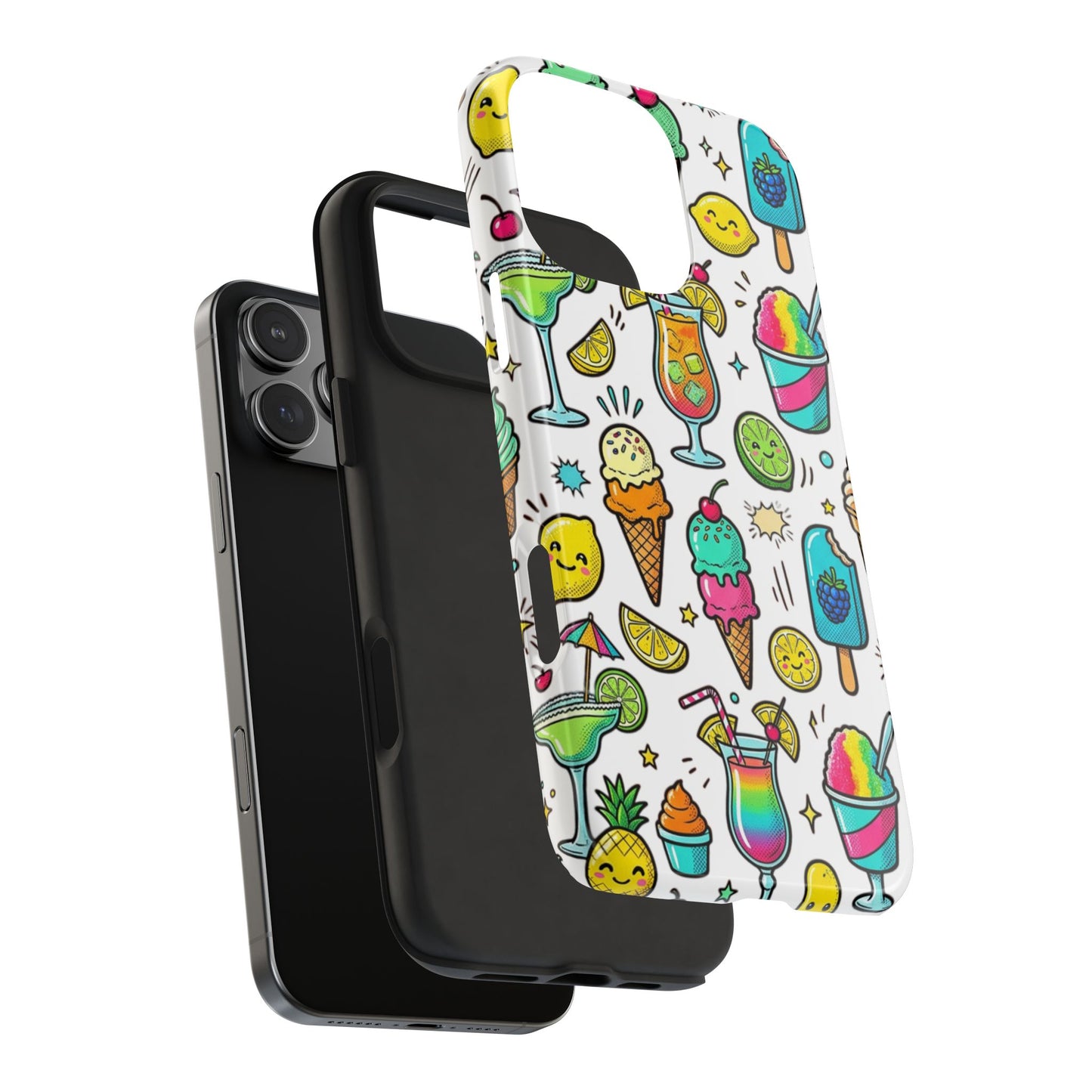 Tough Phone Case — Summer Ice Cream & Cocktails Pattern