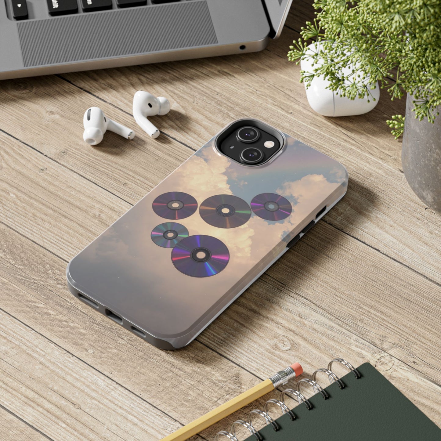 Vibrant Cloud CD Tough Phone Case - Durable and Stylish