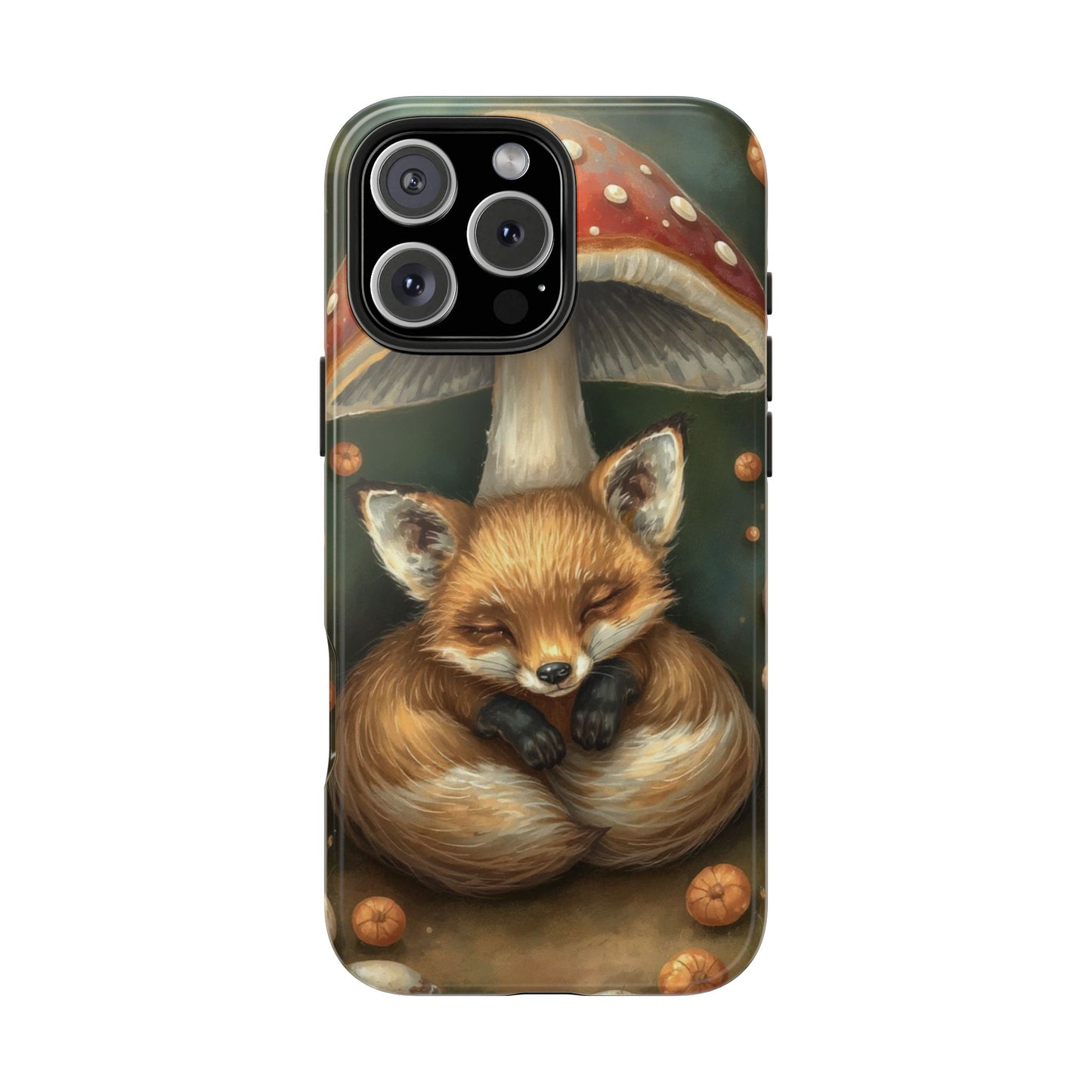 Cute Fox & Mushroom Phone Case - Tough Protective Cover