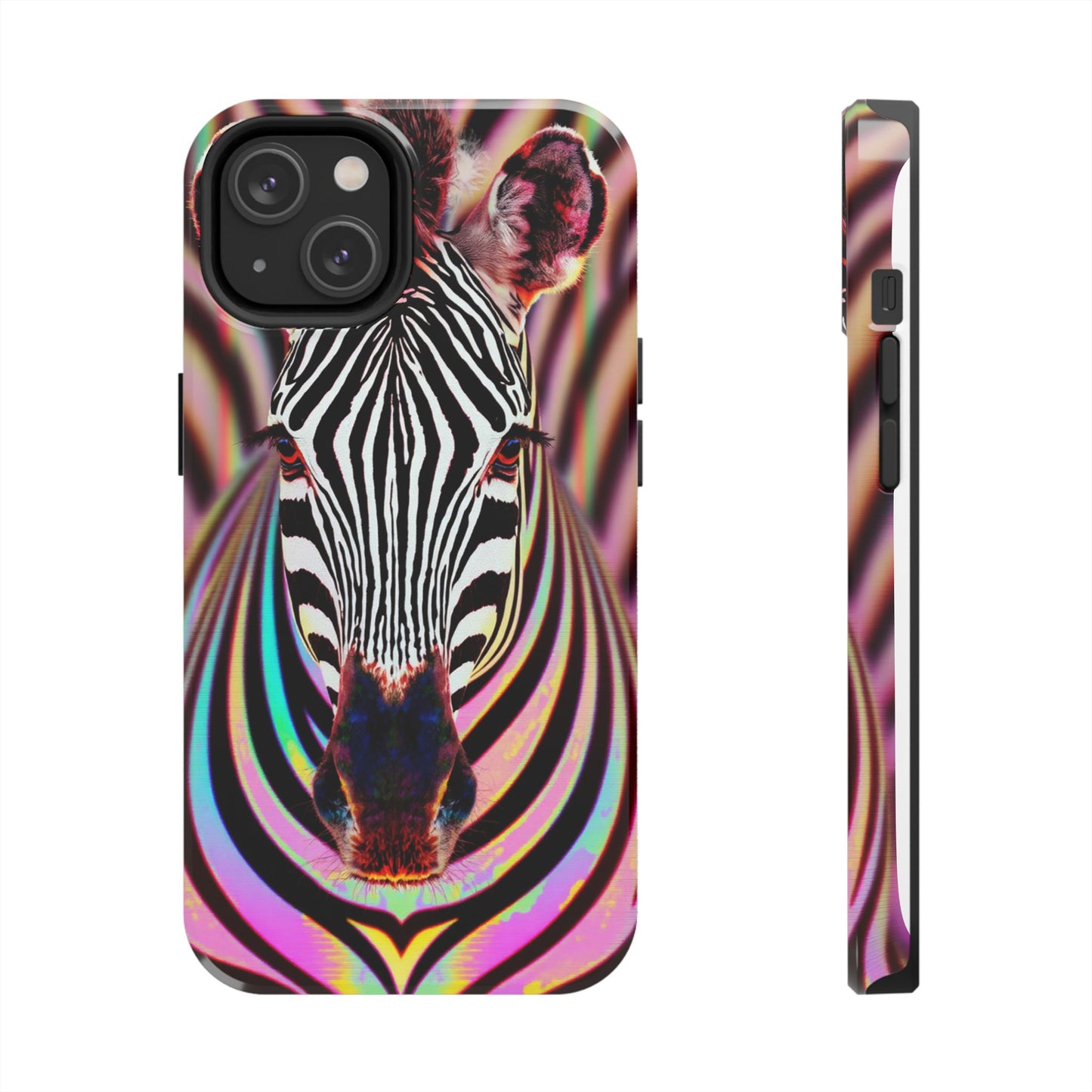 Vibrant Zebra Tough Phone Case - Unique Animal Design for Wild Spirit