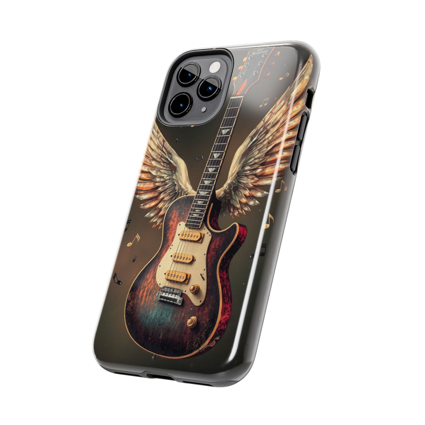 Inspirational Guitar Wing Phone Case - Tough Protection for Music Lovers