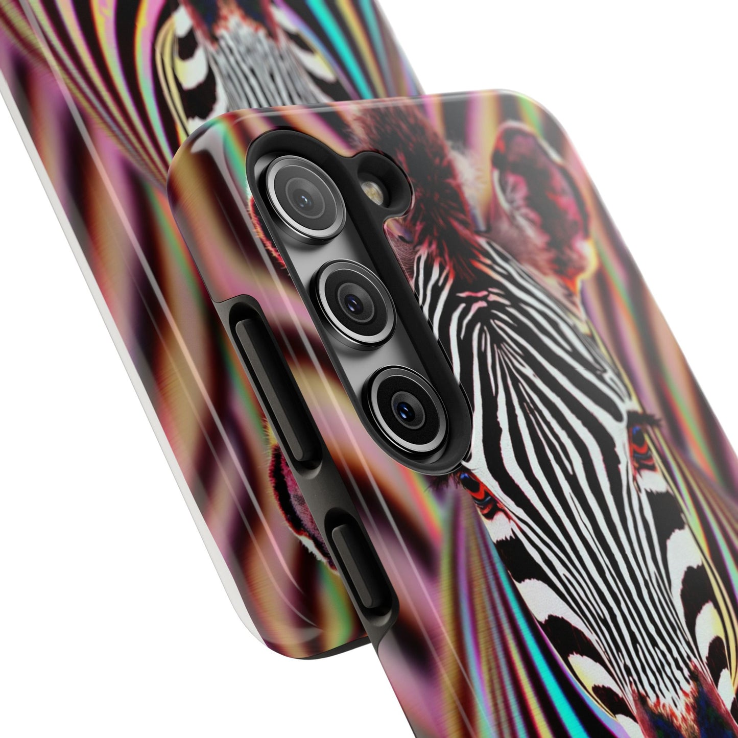 Vibrant Zebra Tough Phone Case - Unique Animal Design for Wild Spirit