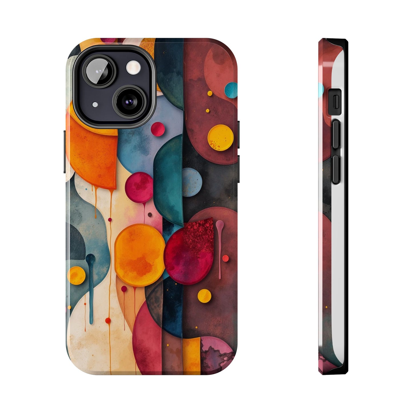 Artistic Tough Phone Cases - Colorful Abstract Design for Trendy Protection - for iPhone