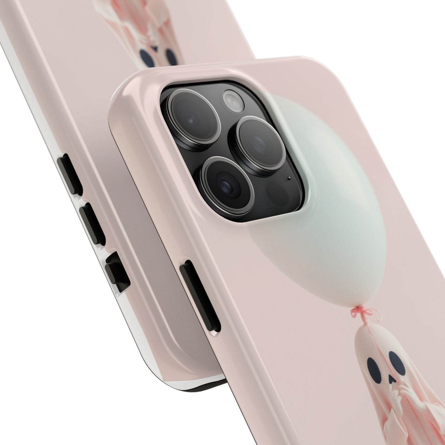 Cute Ghost Phone Case with Balloon - Tough Protection for Spooky Vibes