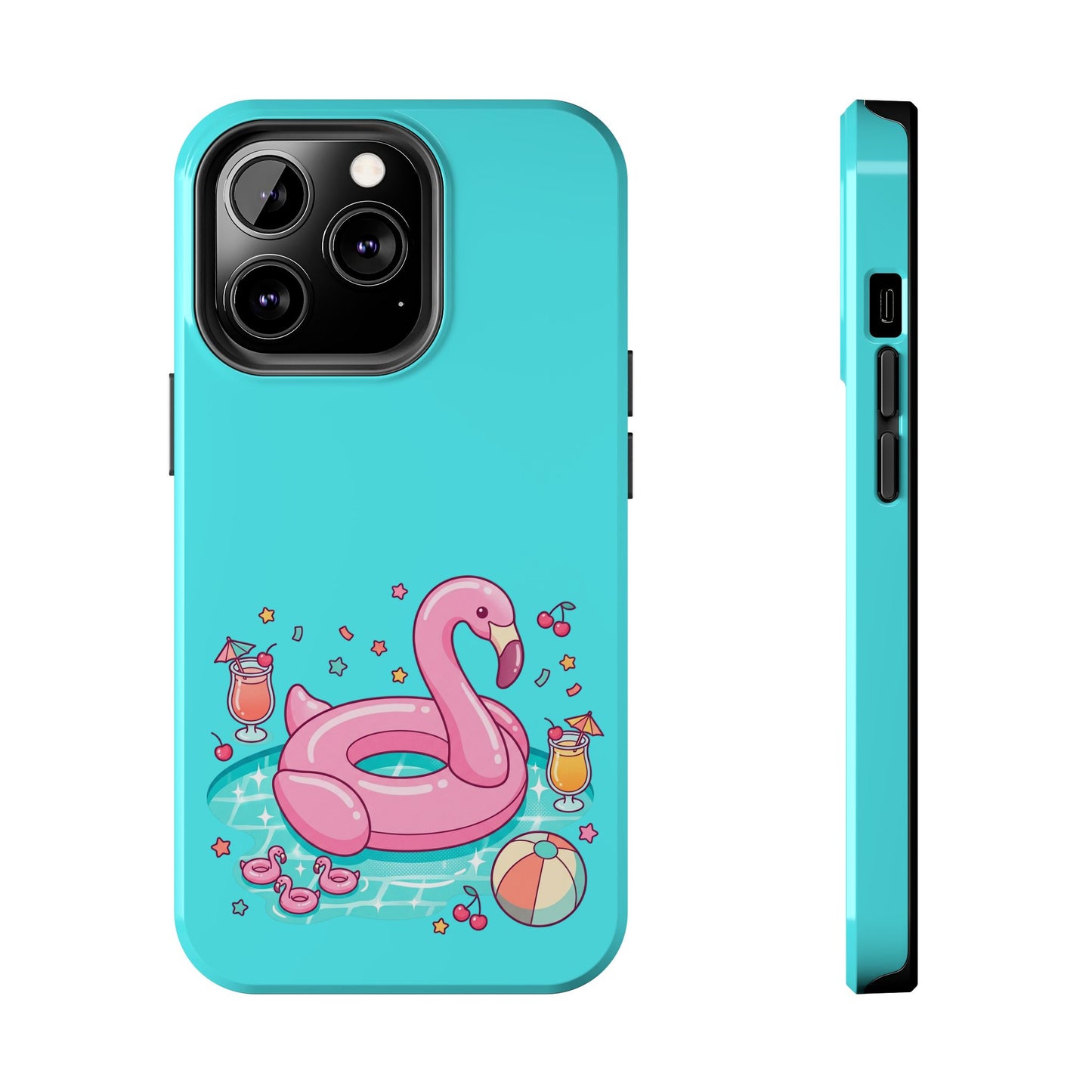 Flamingo Pool Party iPhone Case